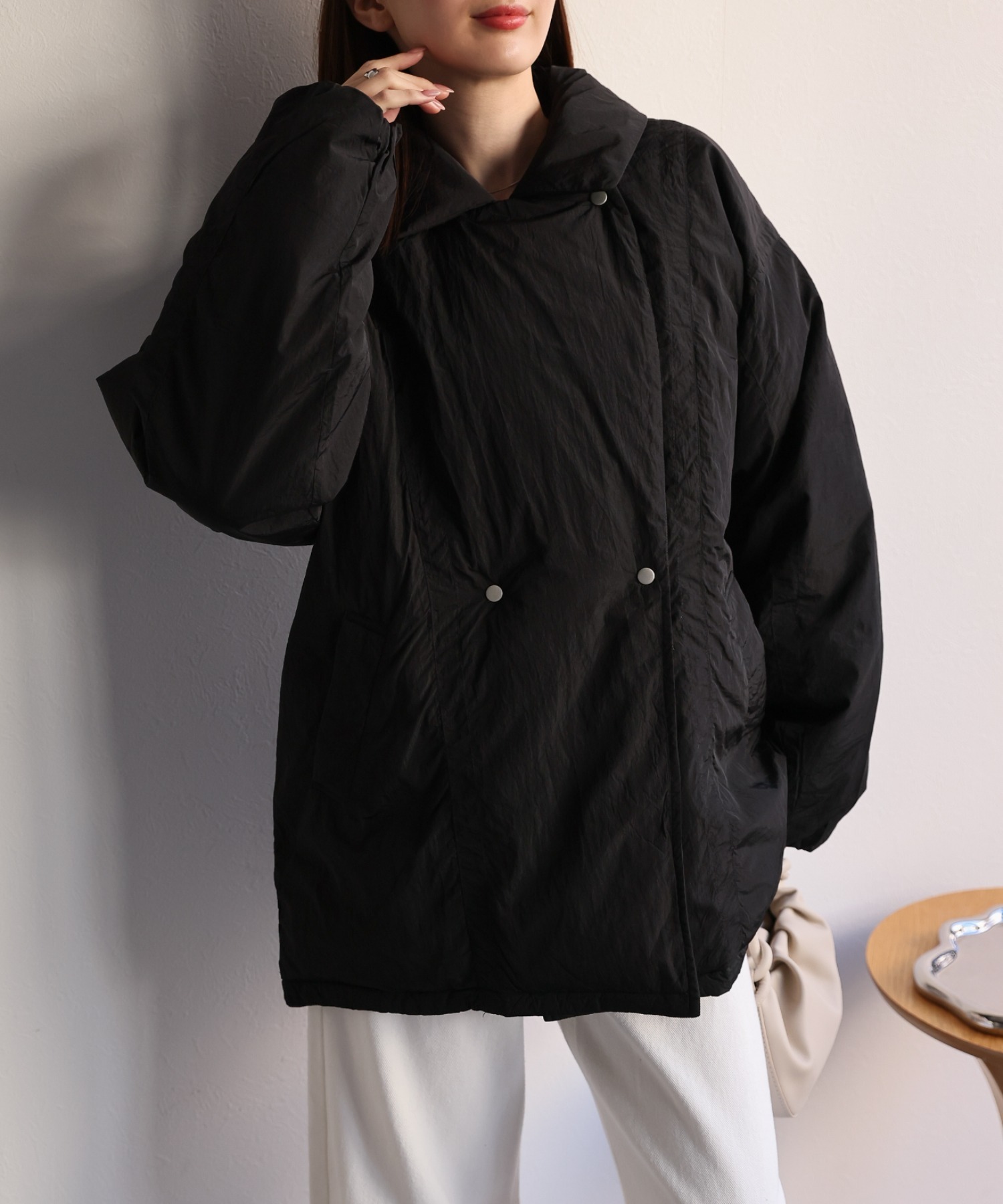 model：162cm　着用サイズ：F