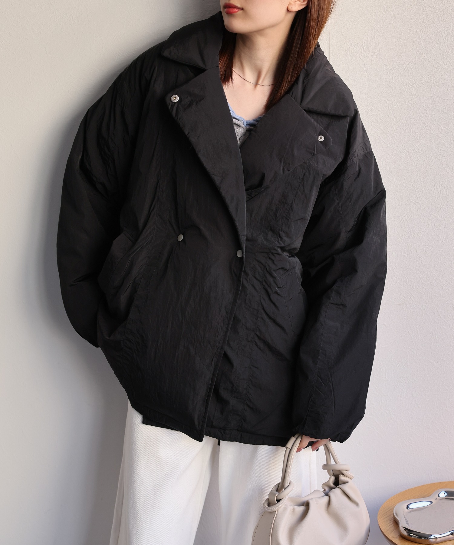 model：162cm　着用サイズ：F