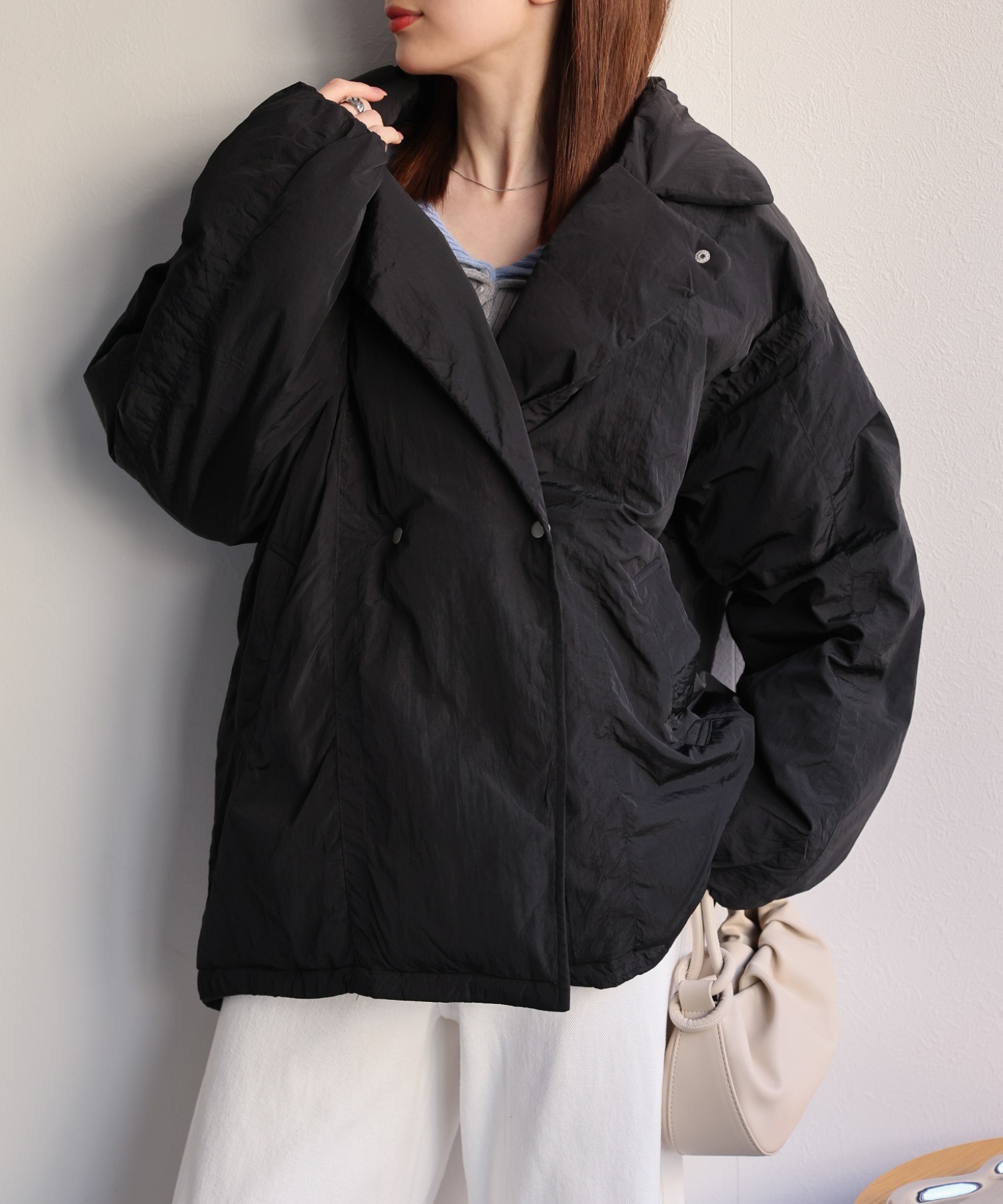 model：162cm　着用サイズ：F