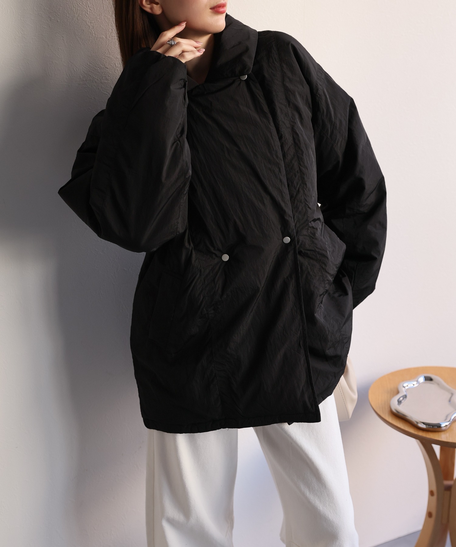 model：162cm　着用サイズ：F