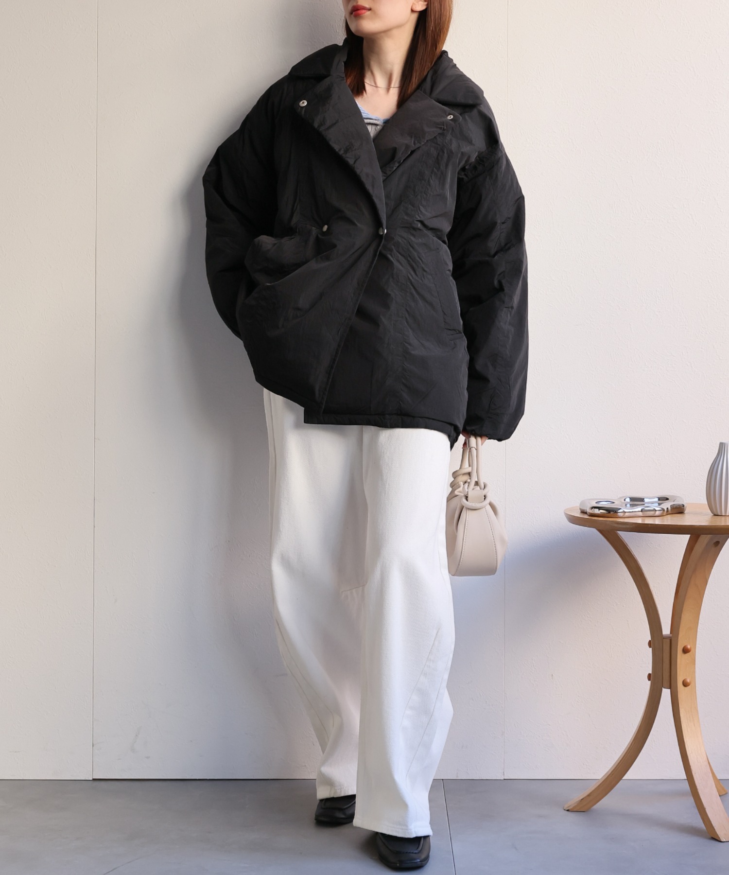 model：162cm　着用サイズ：F