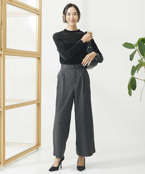 ソフトタッチチノワイドパンツ(3サイズ展開)