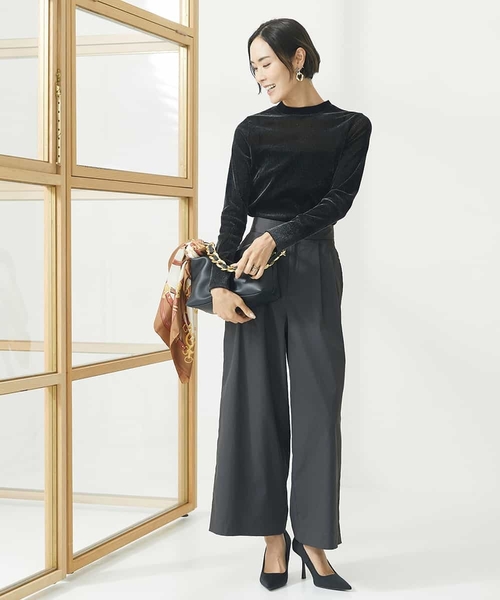 ソフトタッチチノワイドパンツ(3サイズ展開)