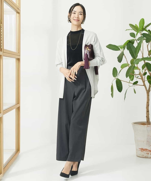 ソフトタッチチノワイドパンツ(3サイズ展開)