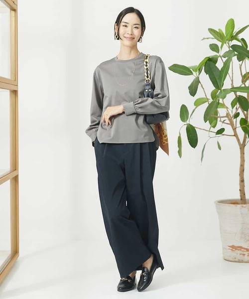 ソフトタッチチノワイドパンツ(3サイズ展開)