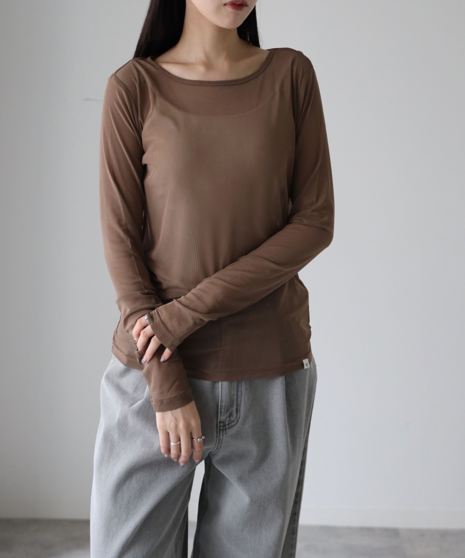 model：164cm. 着用サイズ：FREE