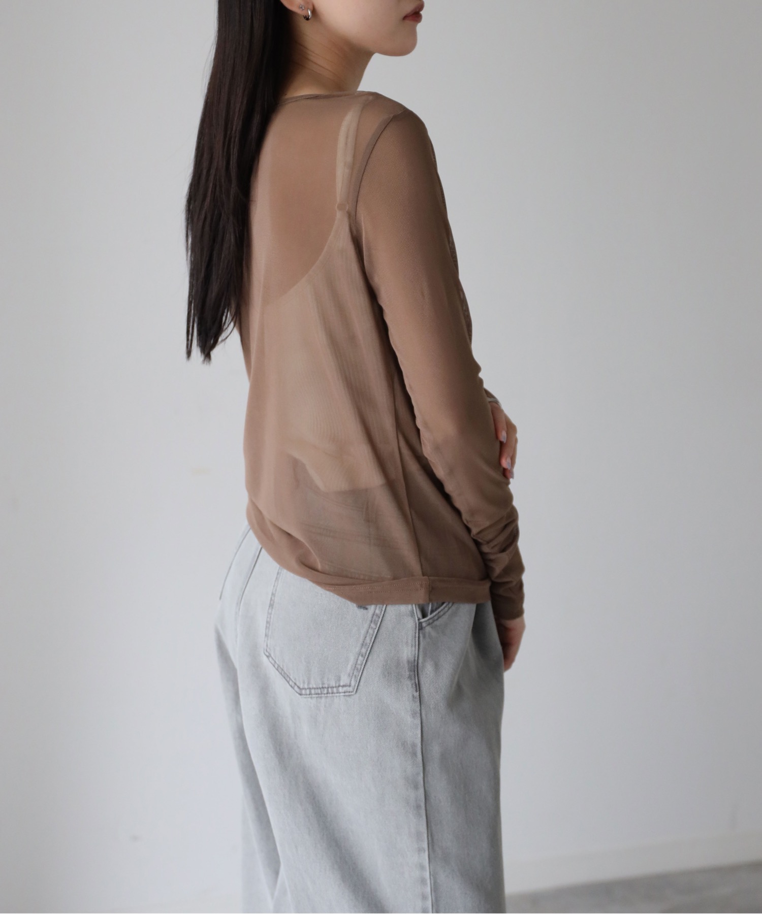 model：164cm. 着用サイズ：FREE
