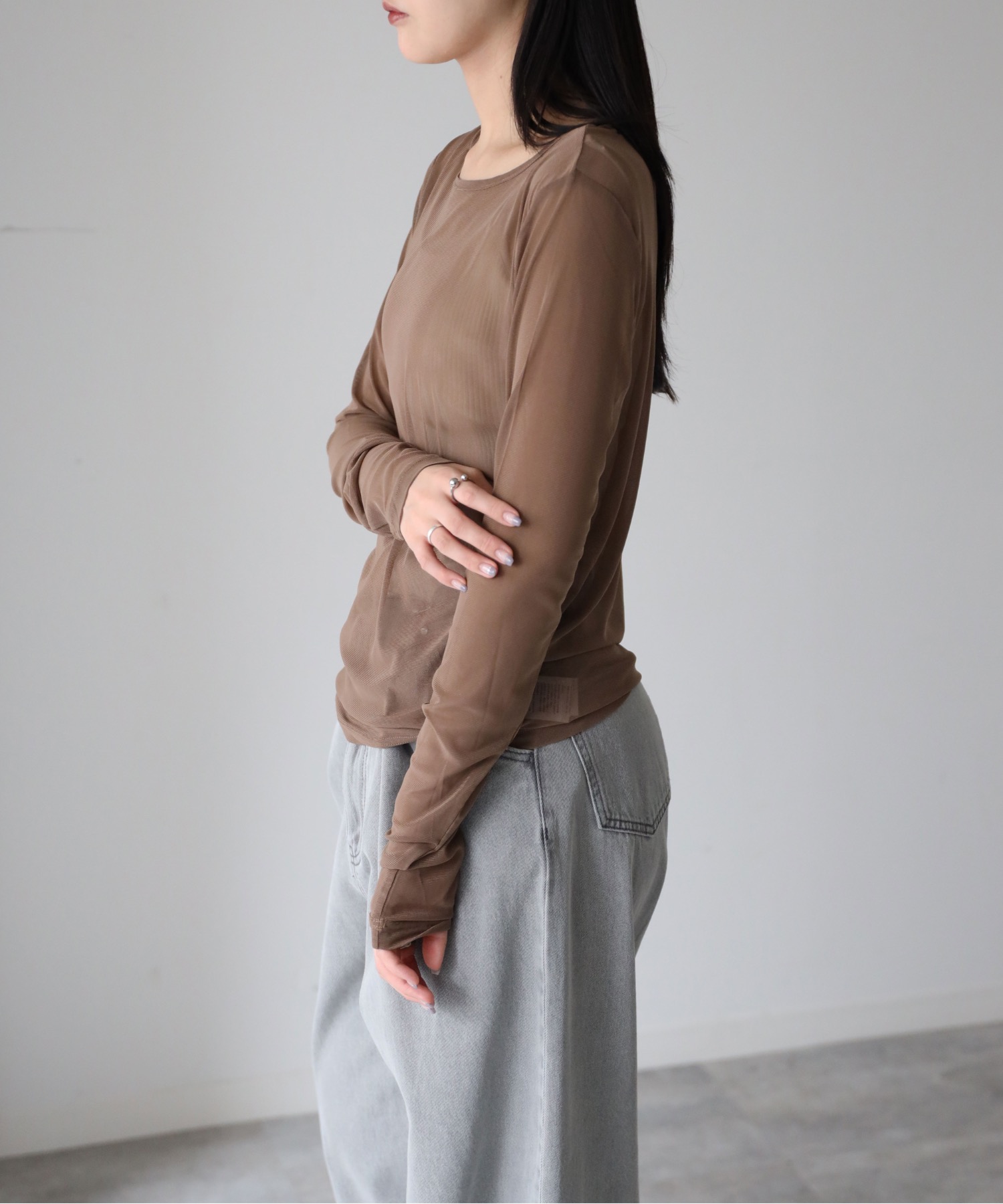 model：164cm. 着用サイズ：FREE