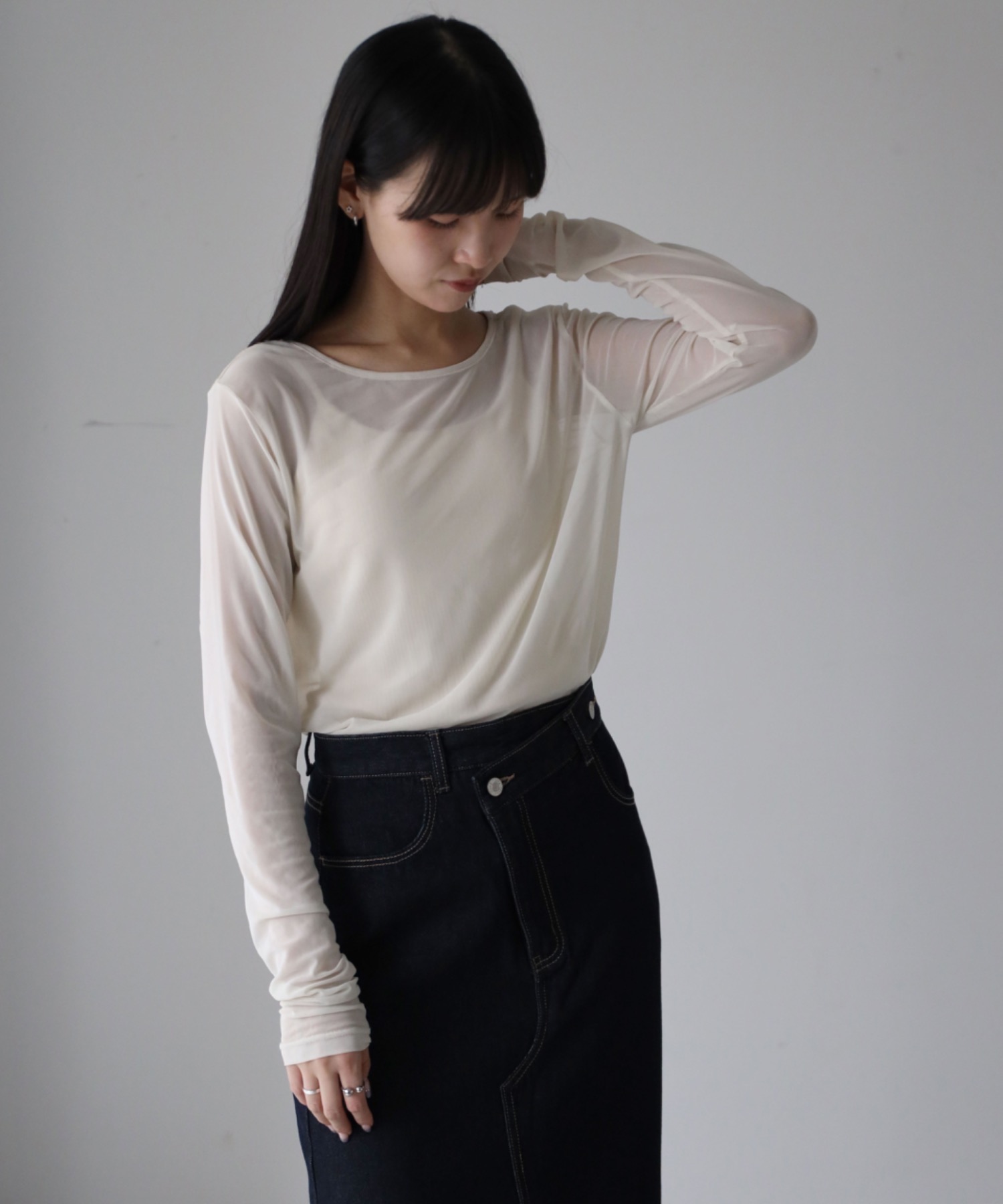 model：164cm. 着用サイズ：FREE
