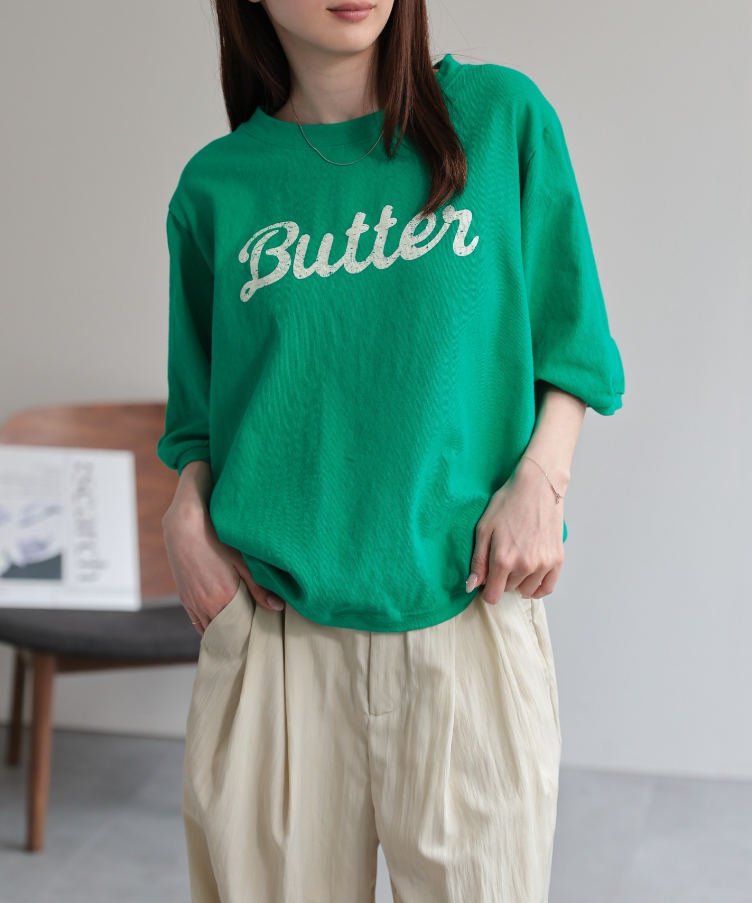 model：162cm 着用サイズ：F