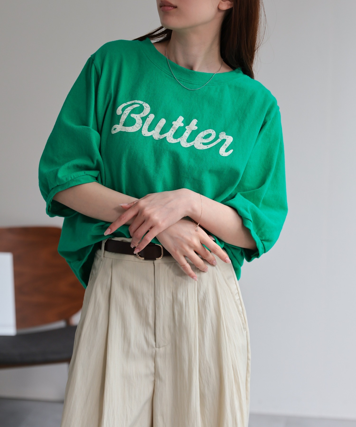 model：162cm 着用サイズ：F