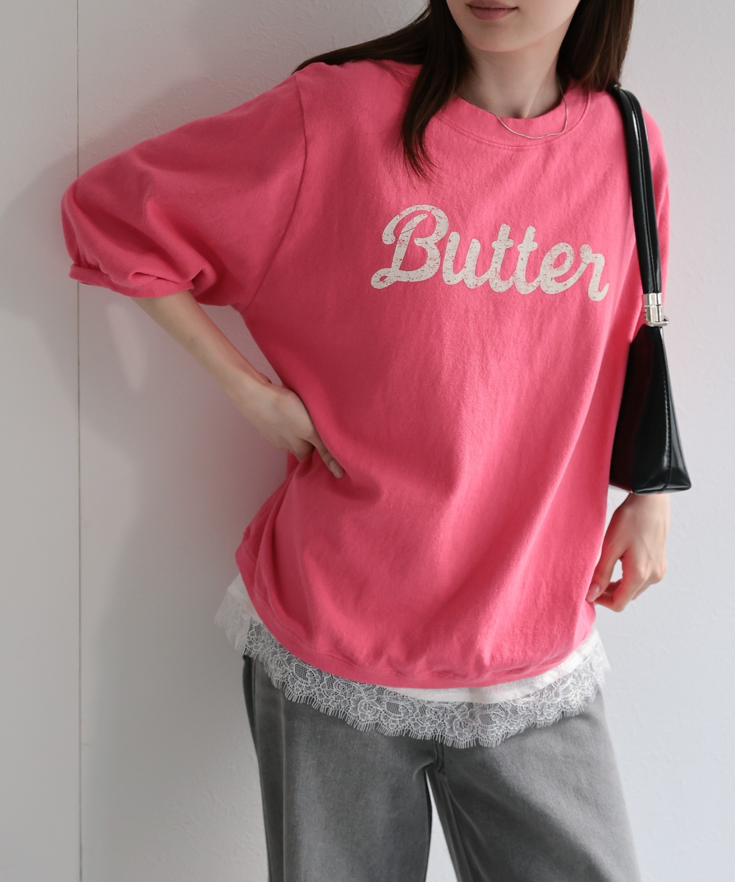 model：162cm 着用サイズ：F