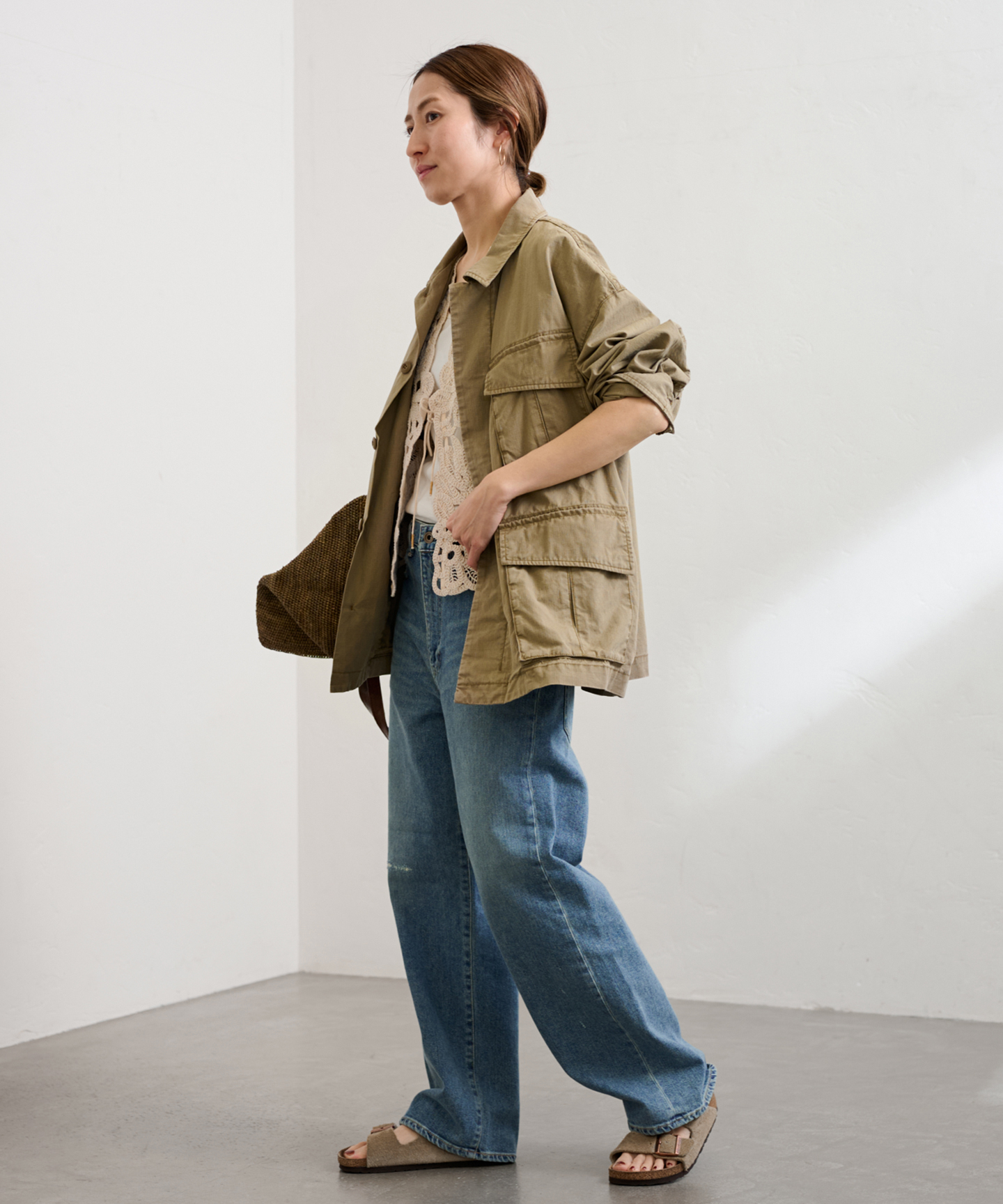 コットンレースエンブロイダリーベスト