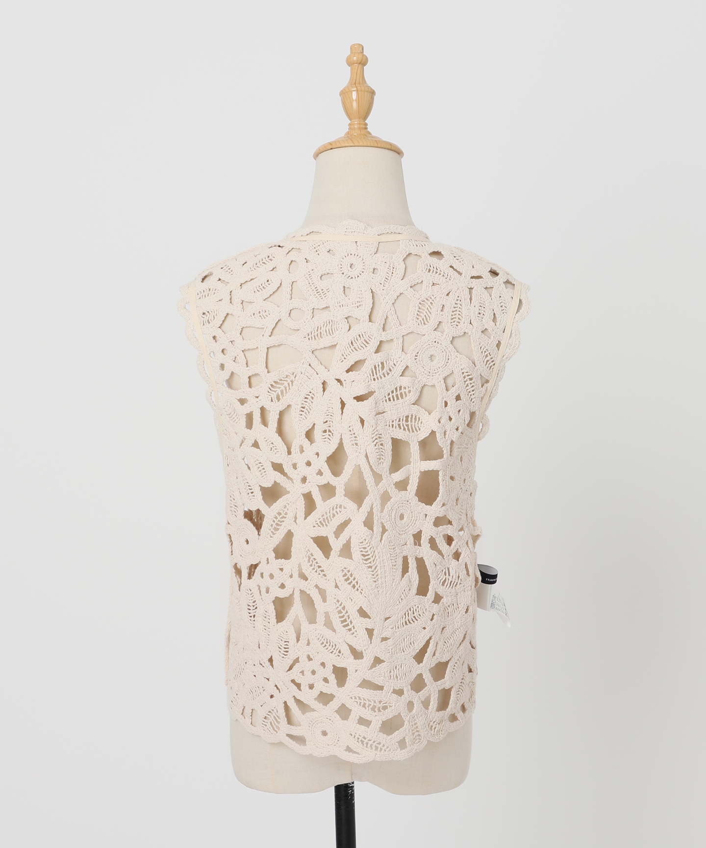 コットンレースエンブロイダリーベスト