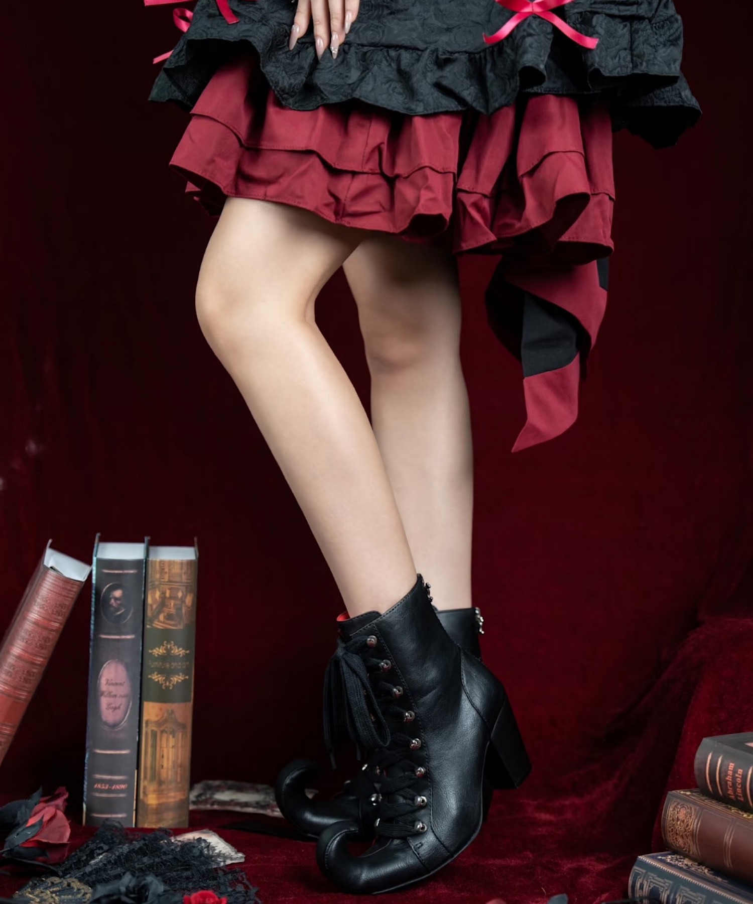 CARVING 128cm ブーツ25cm ストックセット カーブトゥ レースアップブーツ Charla Tedrick│Jeffrey Campbell