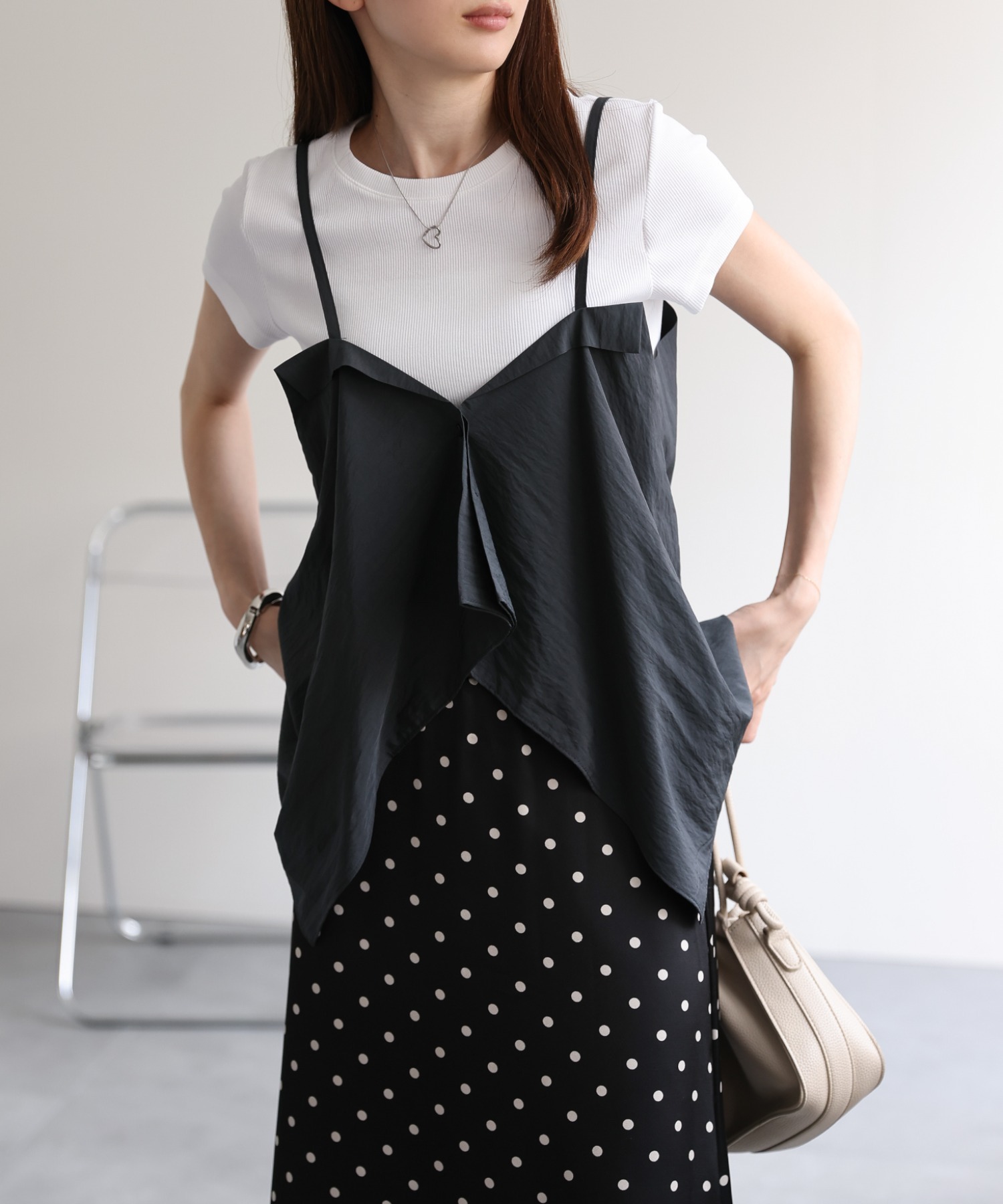 model：162cm 着用サイズ：F