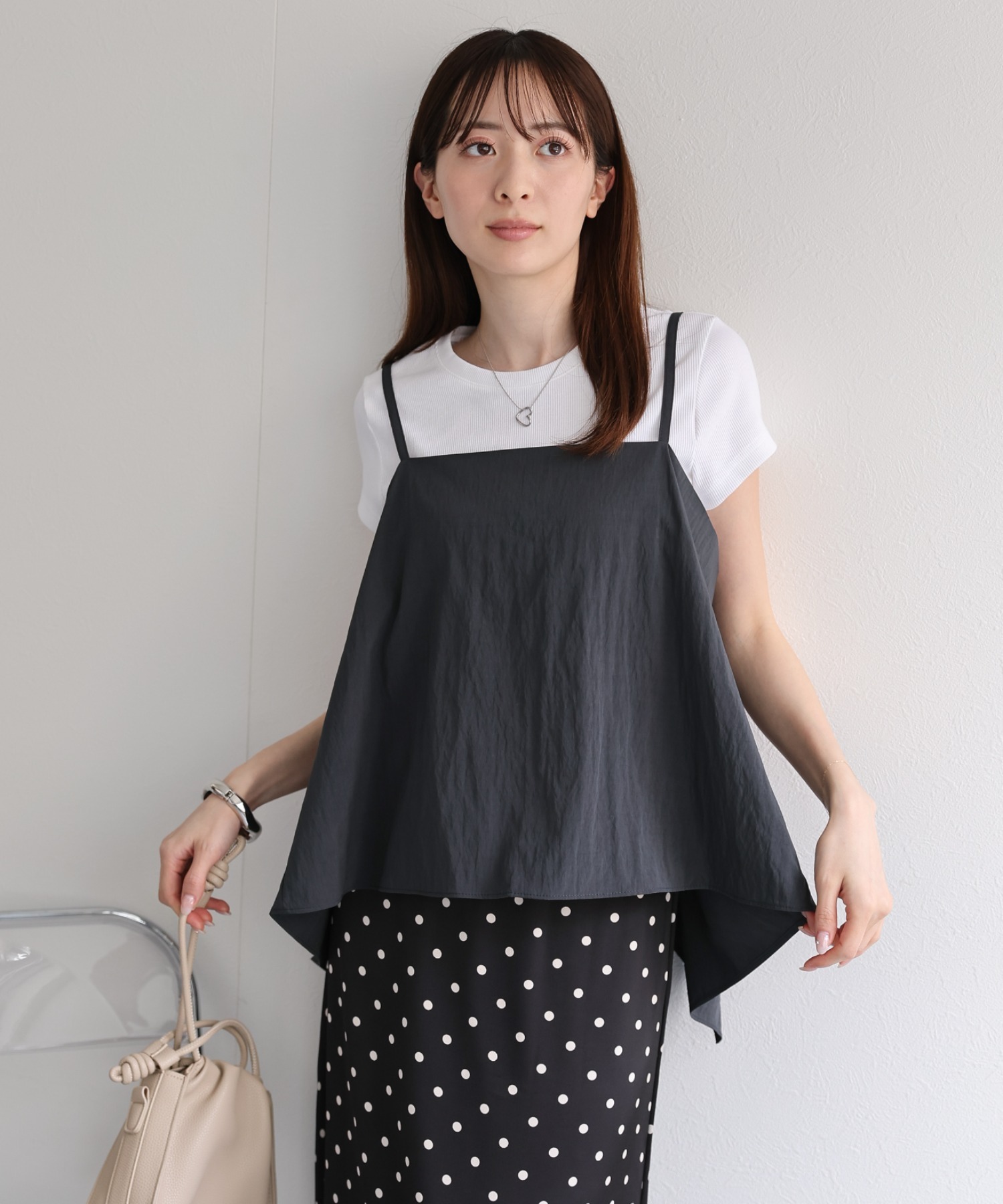 model：162cm 着用サイズ：F