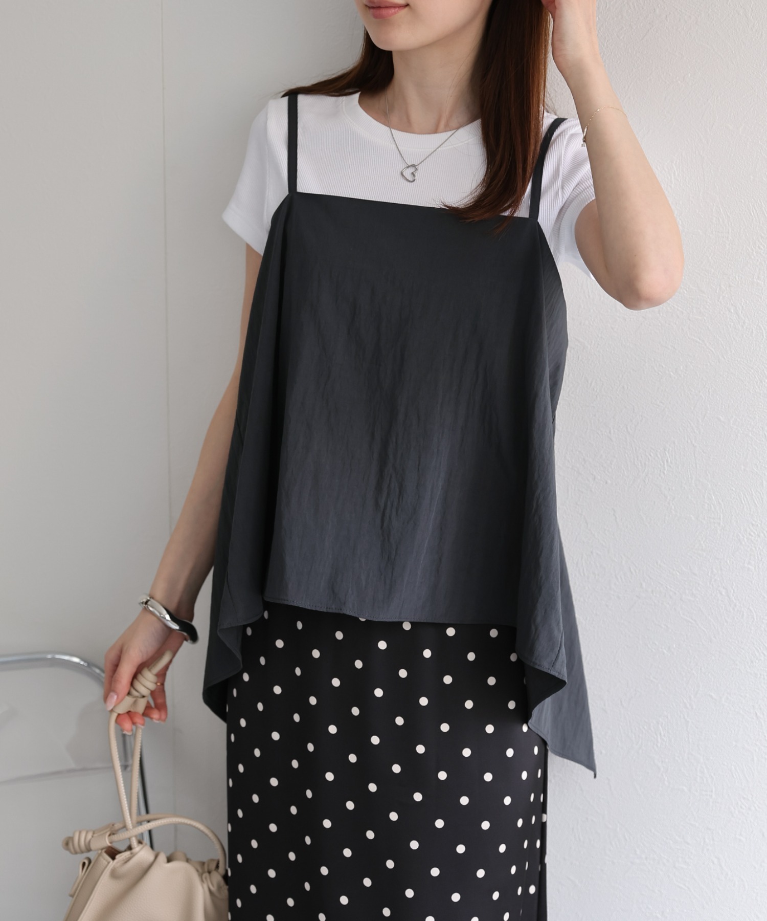 model：162cm 着用サイズ：F