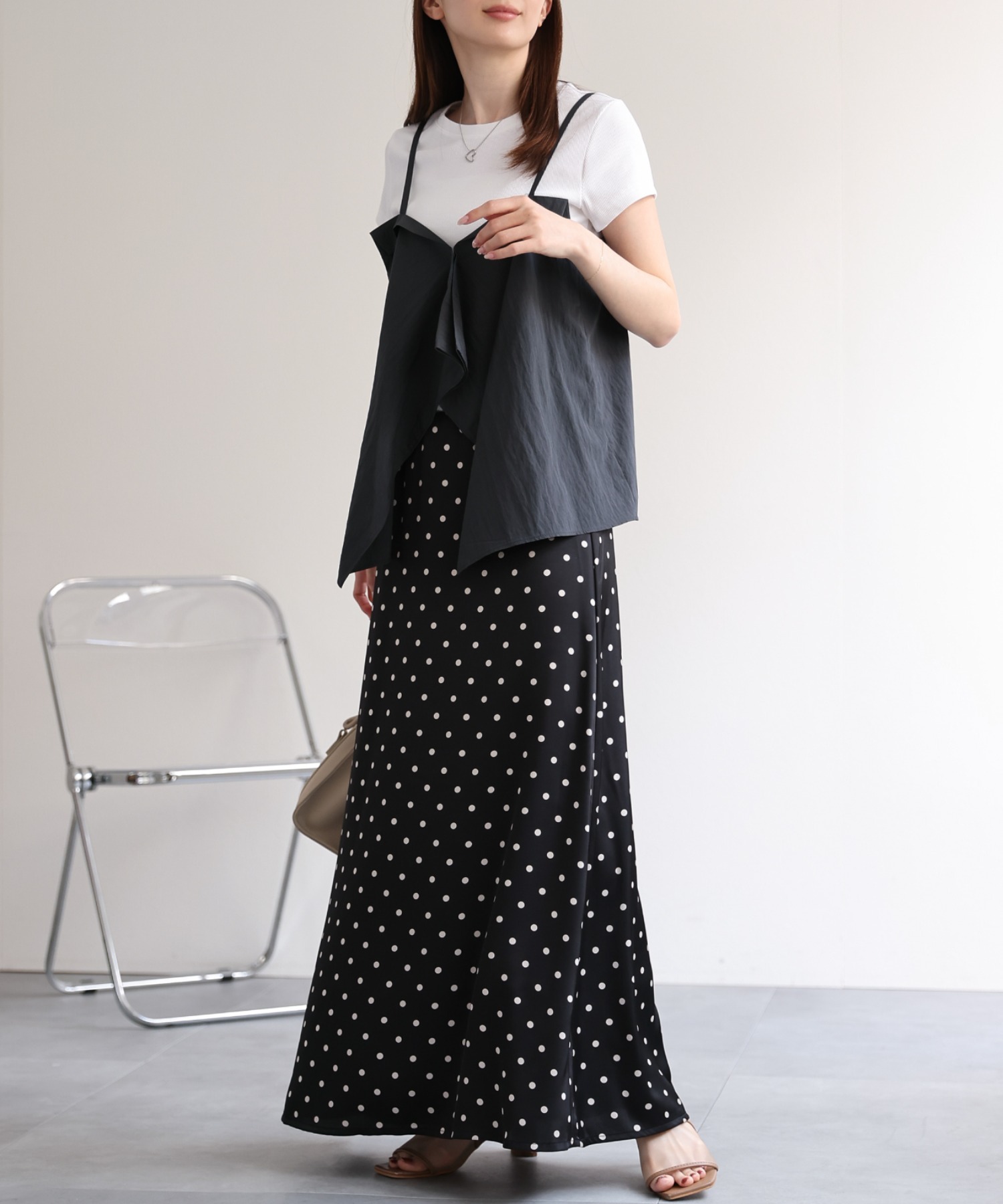 model：162cm 着用サイズ：F