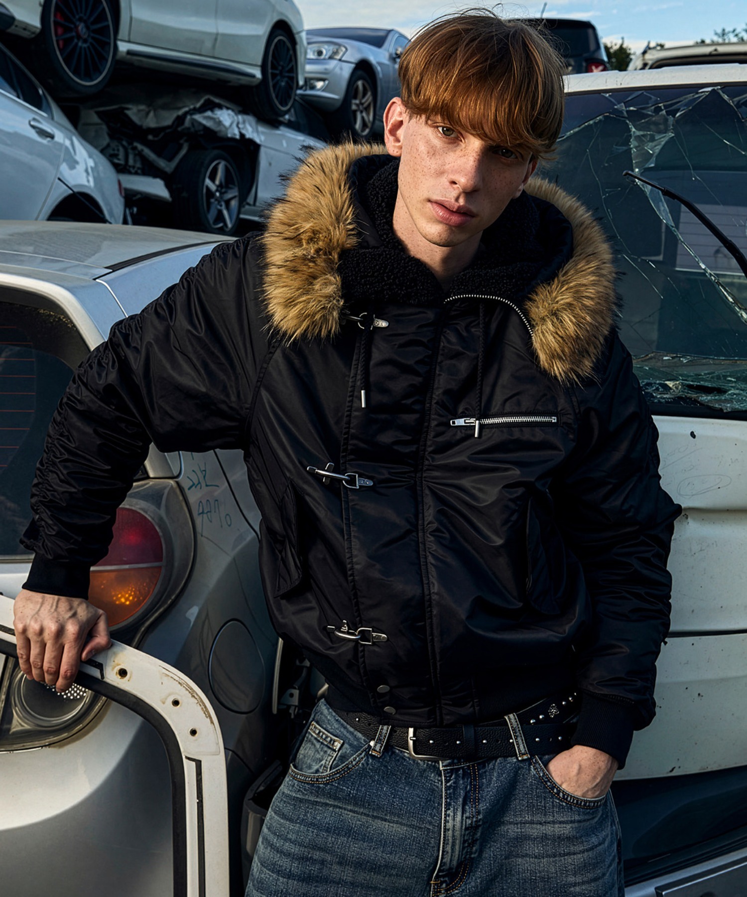 Openyard/オープンヤード』LOCK IN HOODED BOMBER JACKET/ロックイン