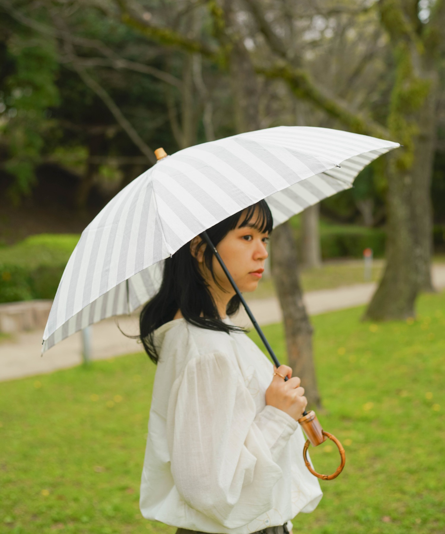 SUR MER Parasol シュールメール 折りたたみ 日傘 バンブーハンドル