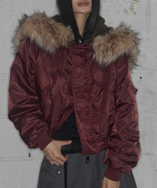 ファッキングオーサム MA-1 フライトジャケット ファー付き GOOD