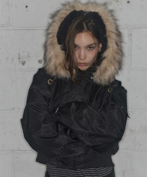 A'GEM/9 × .kom 『FANCY CLUB/ファンシークラブ』 EYELET FUR MA-1