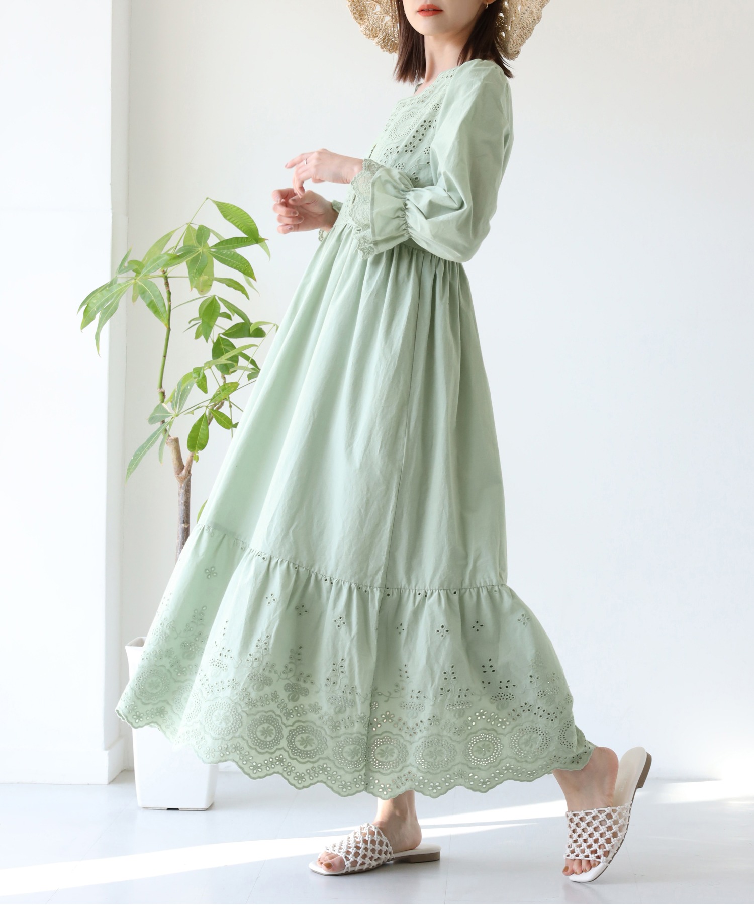 カットワークレースワンピース Reshad Edu Af