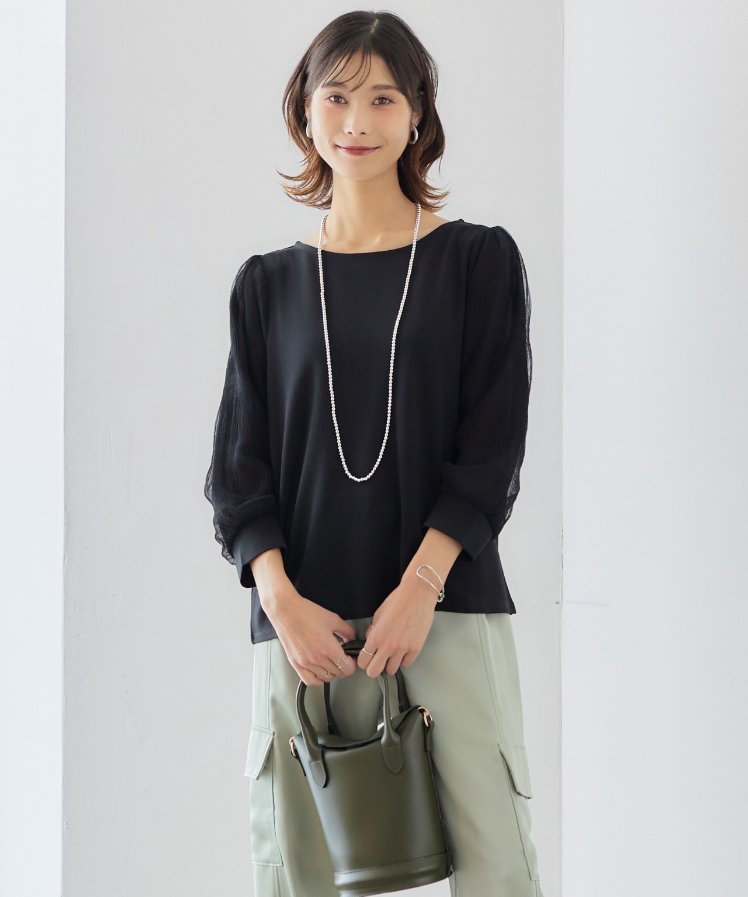 model：166cm　着用カラー：ブラック