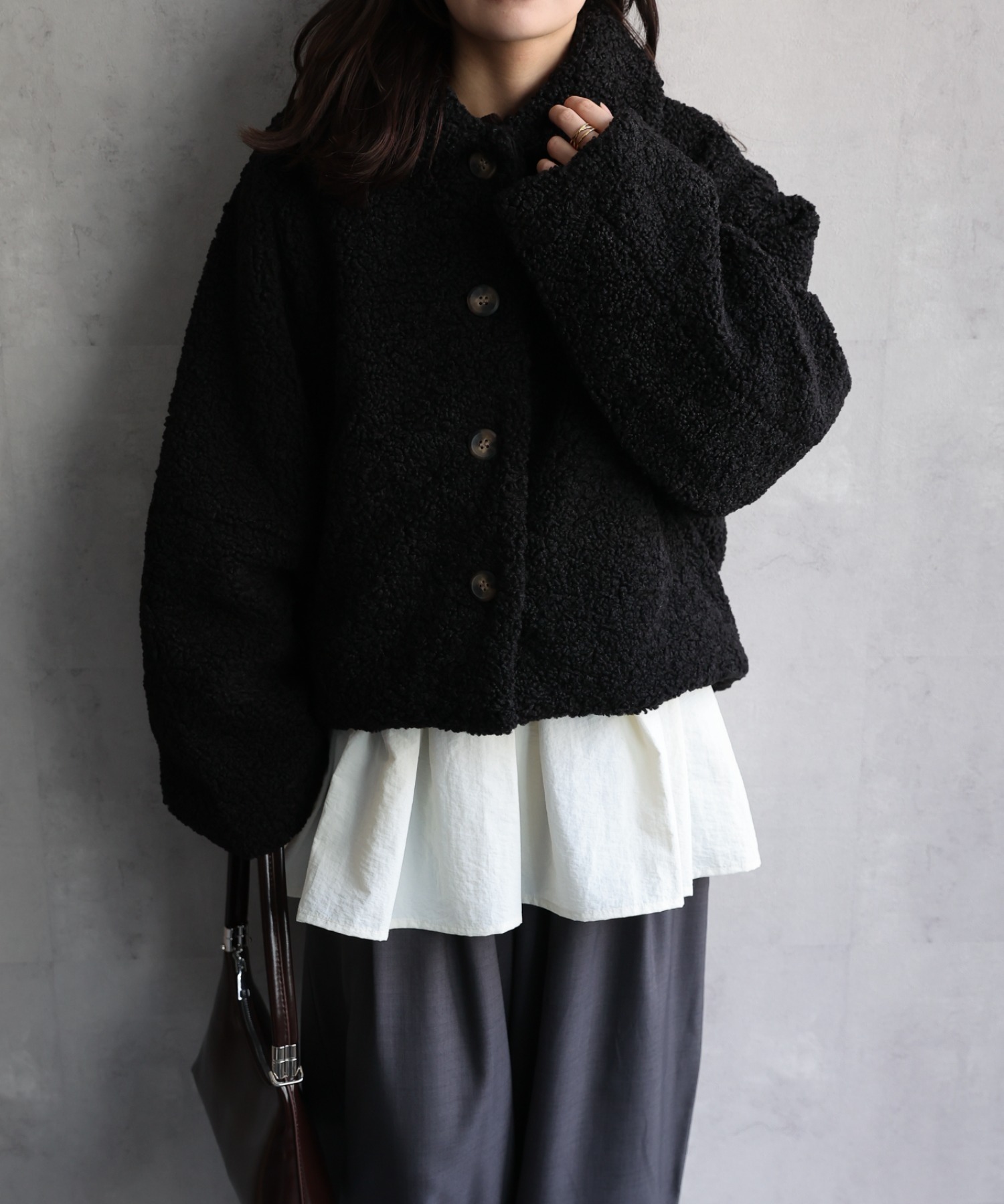 model：156cm 着用サイズ：FREE