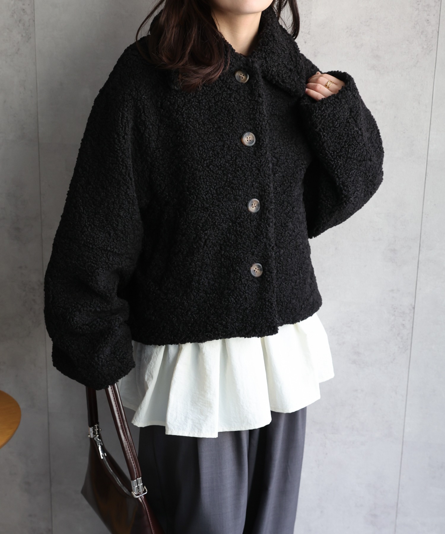 model：156cm 着用サイズ：FREE