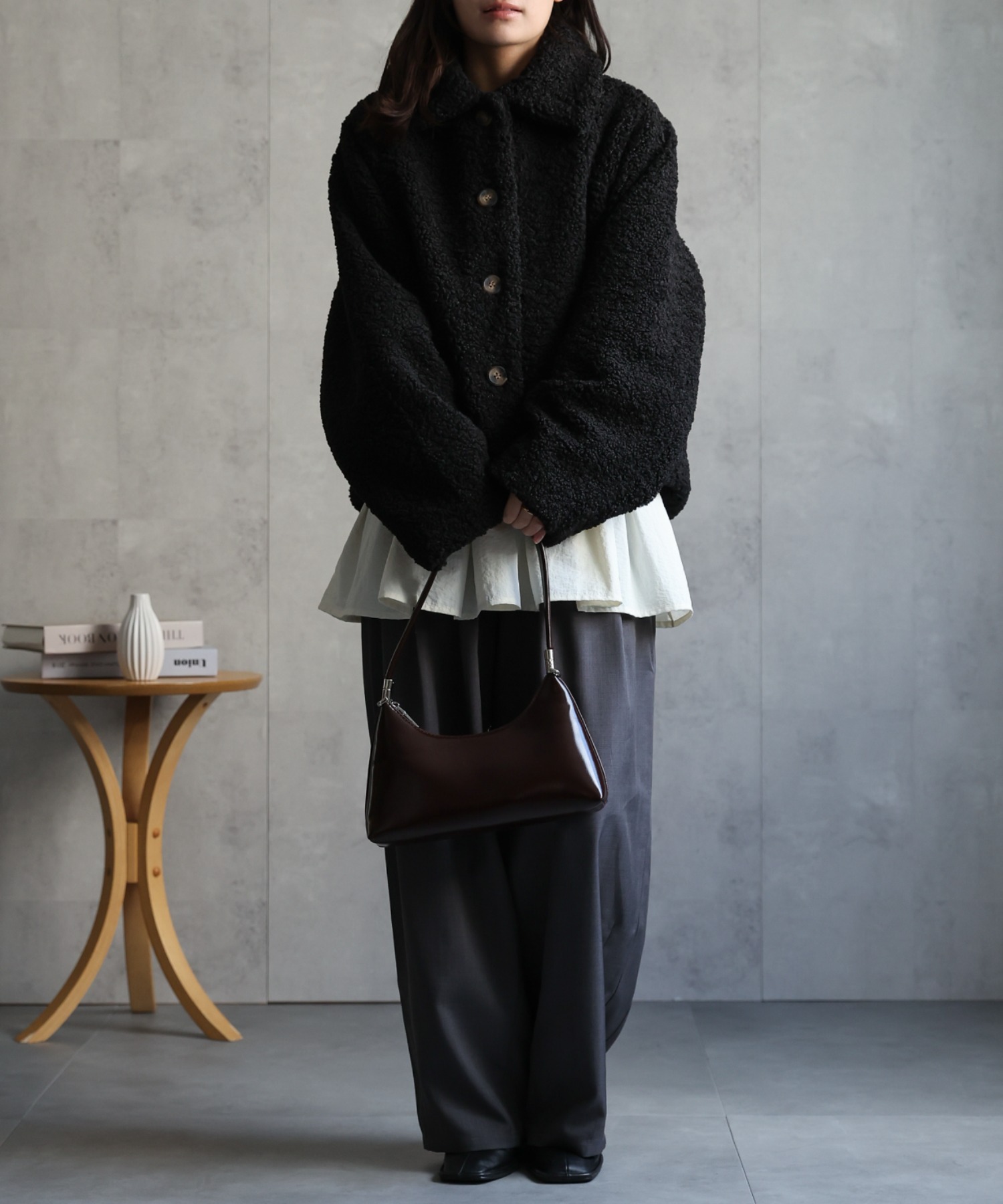 model：156cm 着用サイズ：FREE