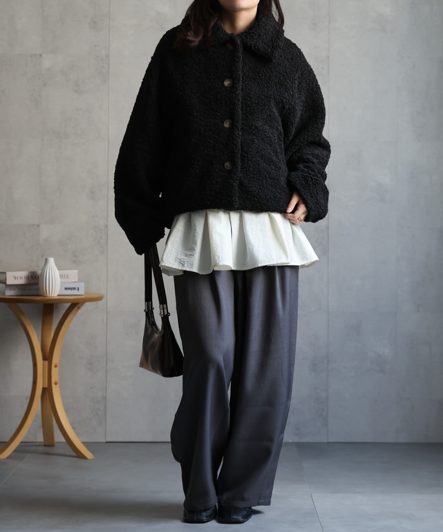 model：156cm 着用サイズ：FREE
