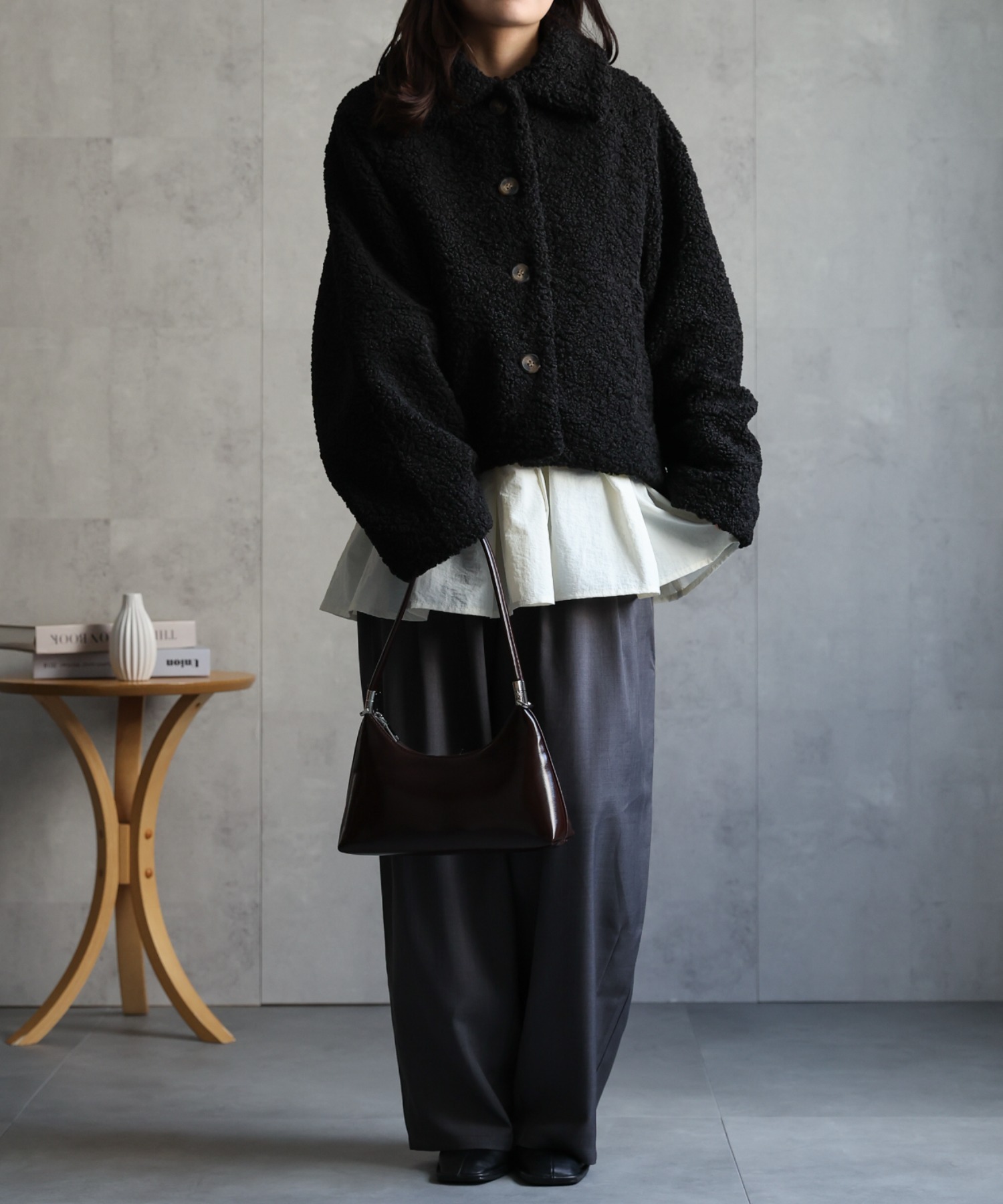 model：156cm 着用サイズ：FREE