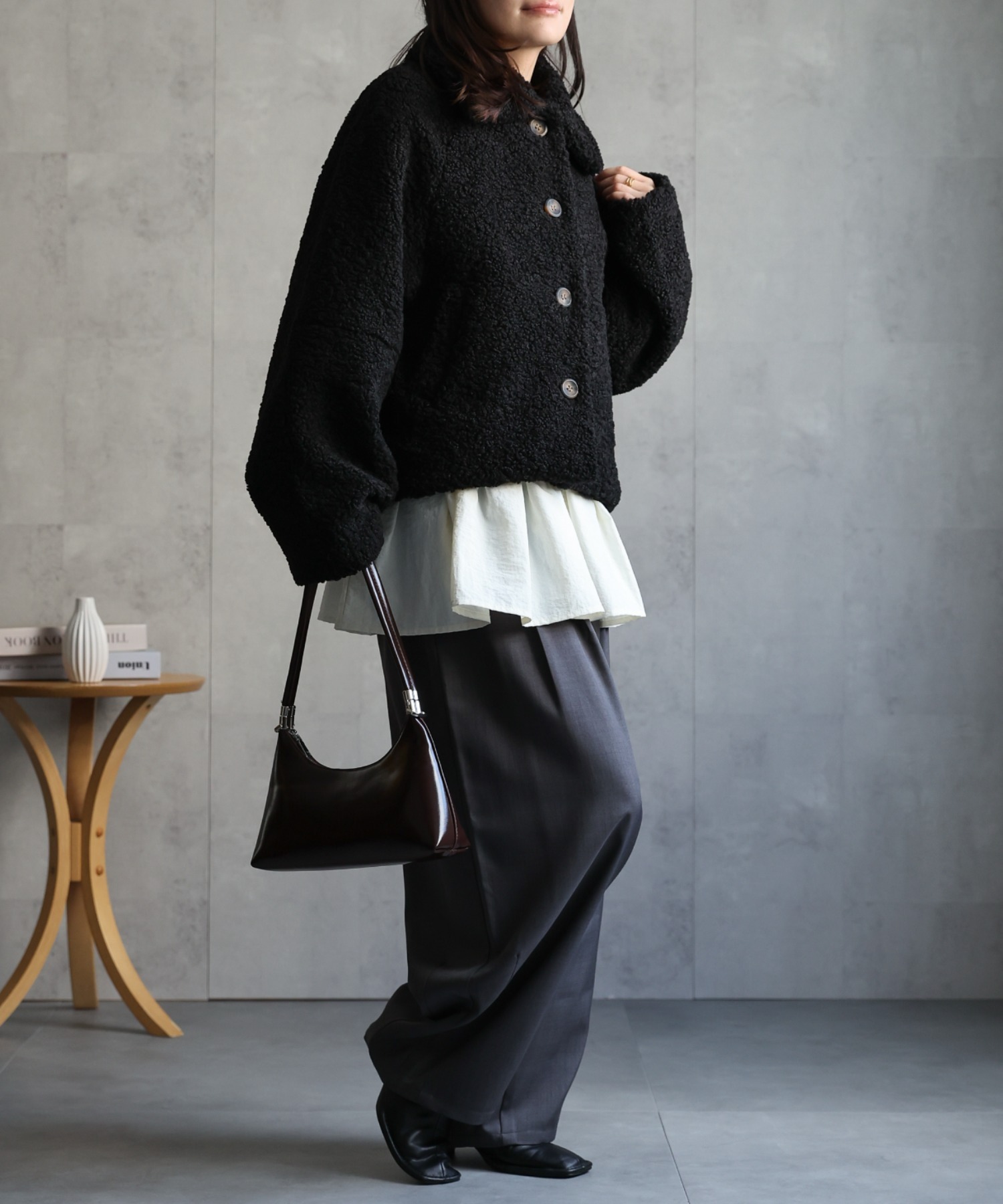 model：156cm 着用サイズ：FREE
