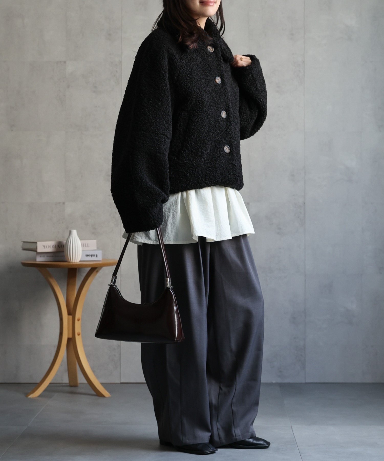 model：156cm 着用サイズ：FREE