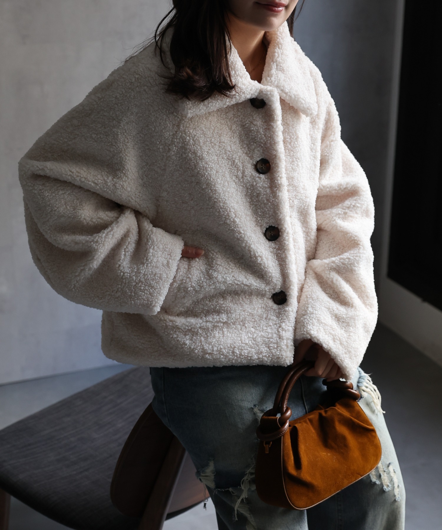 model：156cm 着用サイズ：FREE