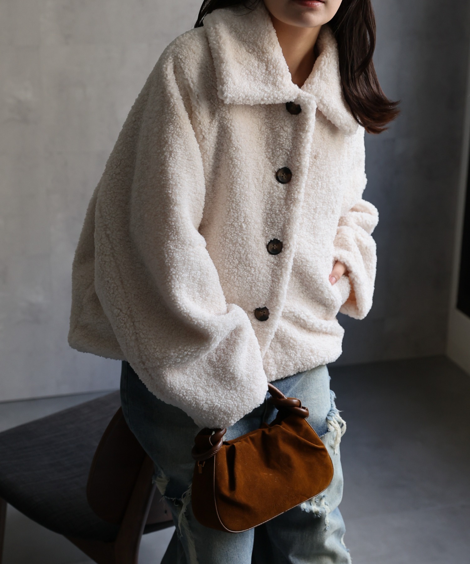 model：156cm 着用サイズ：FREE