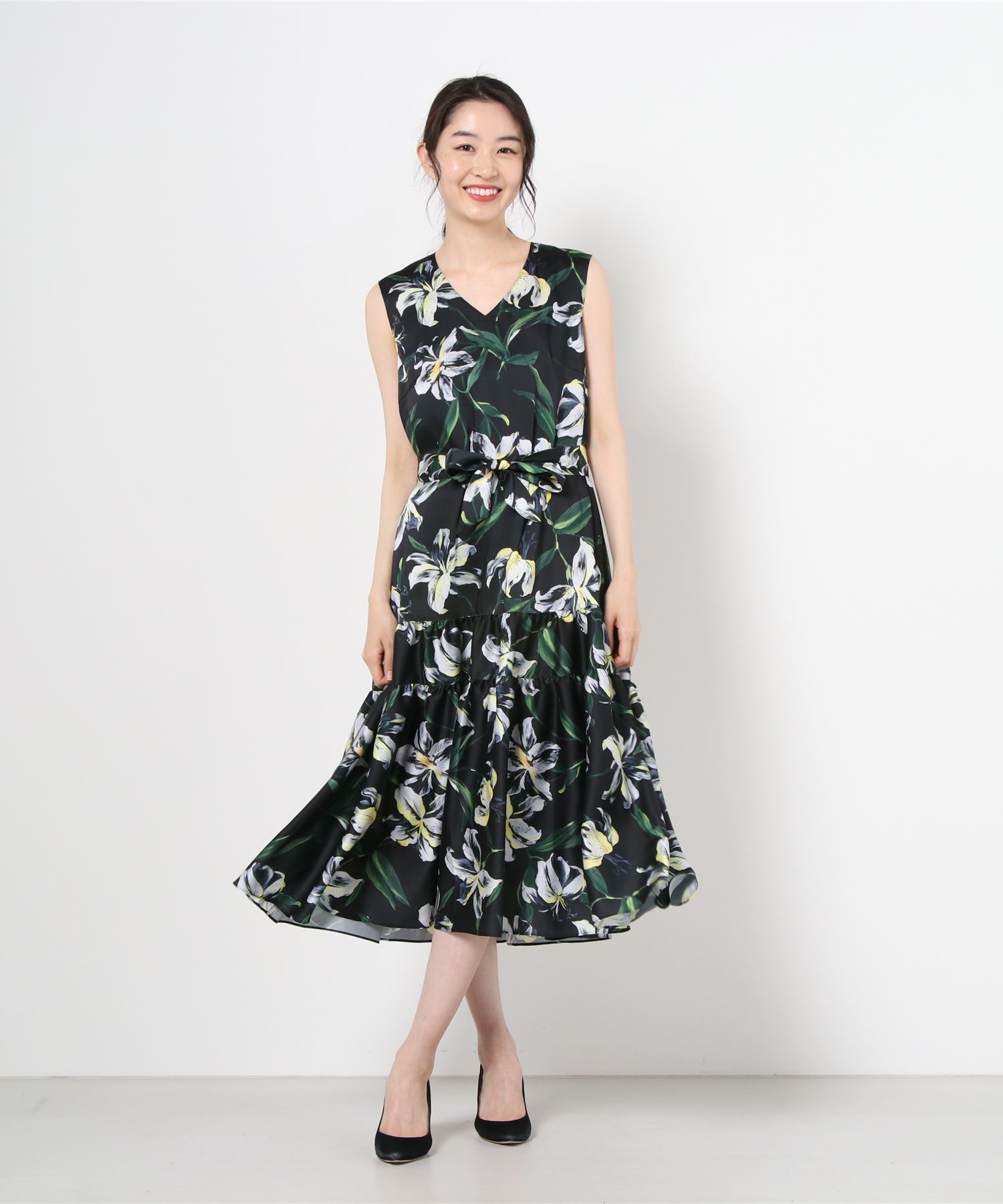 カサブランカプリントドレス Delacava Es