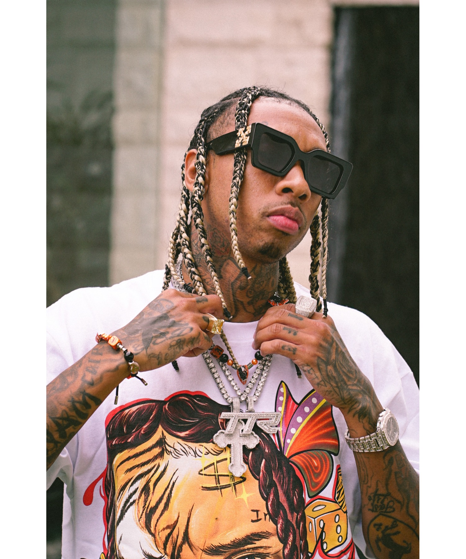 のストリー Evaemob Tyga エバーモブ タイガ コラボレーションtシャツ Tyga Tee Tシャツ カットソー Evae Mob エヴァーモブ のファッション通販 Collaboration ラッパー Bookland Ge