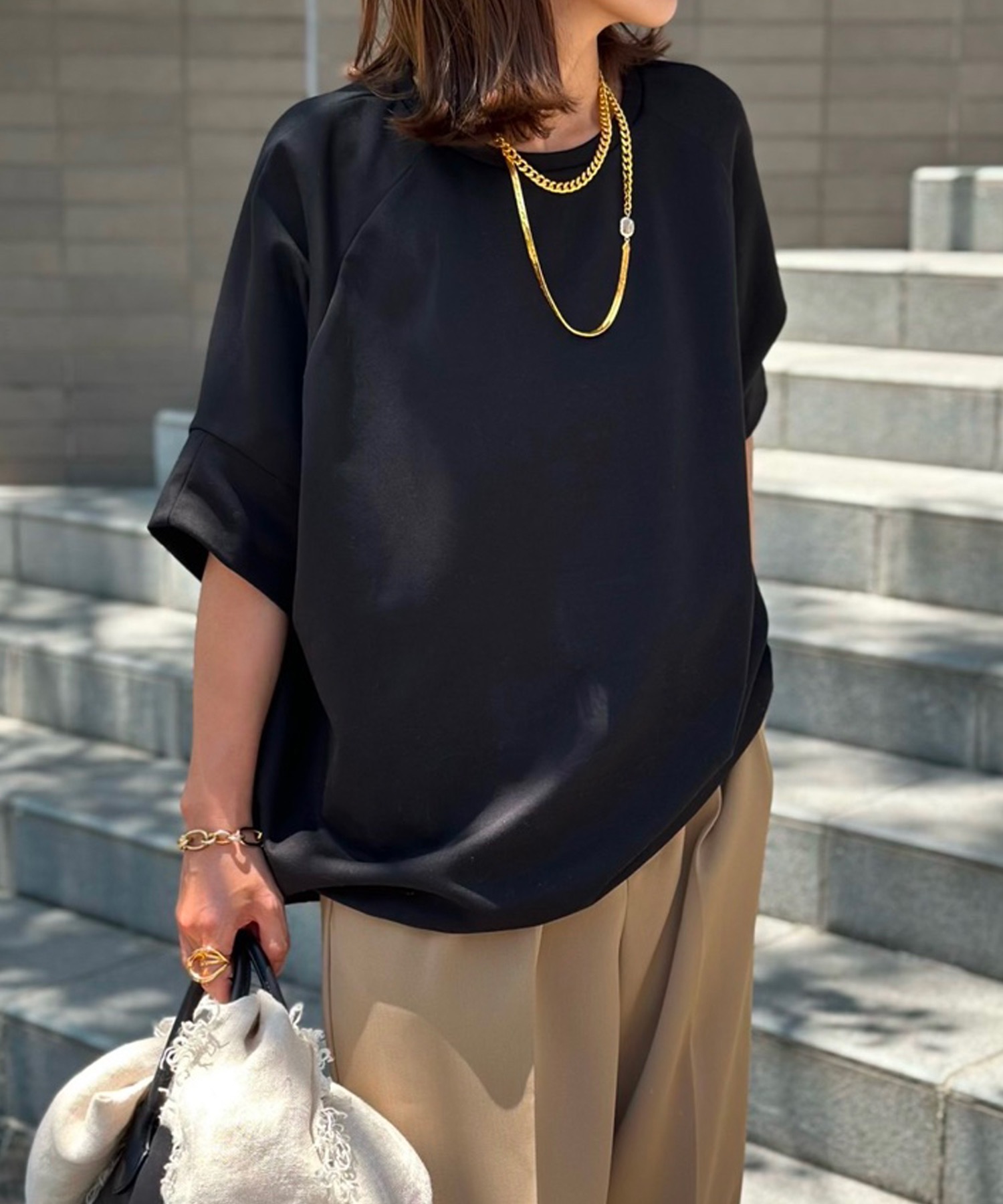 ライトダンボールドロストヘムプルオーバー Emma Taylor│STYLEDOOR