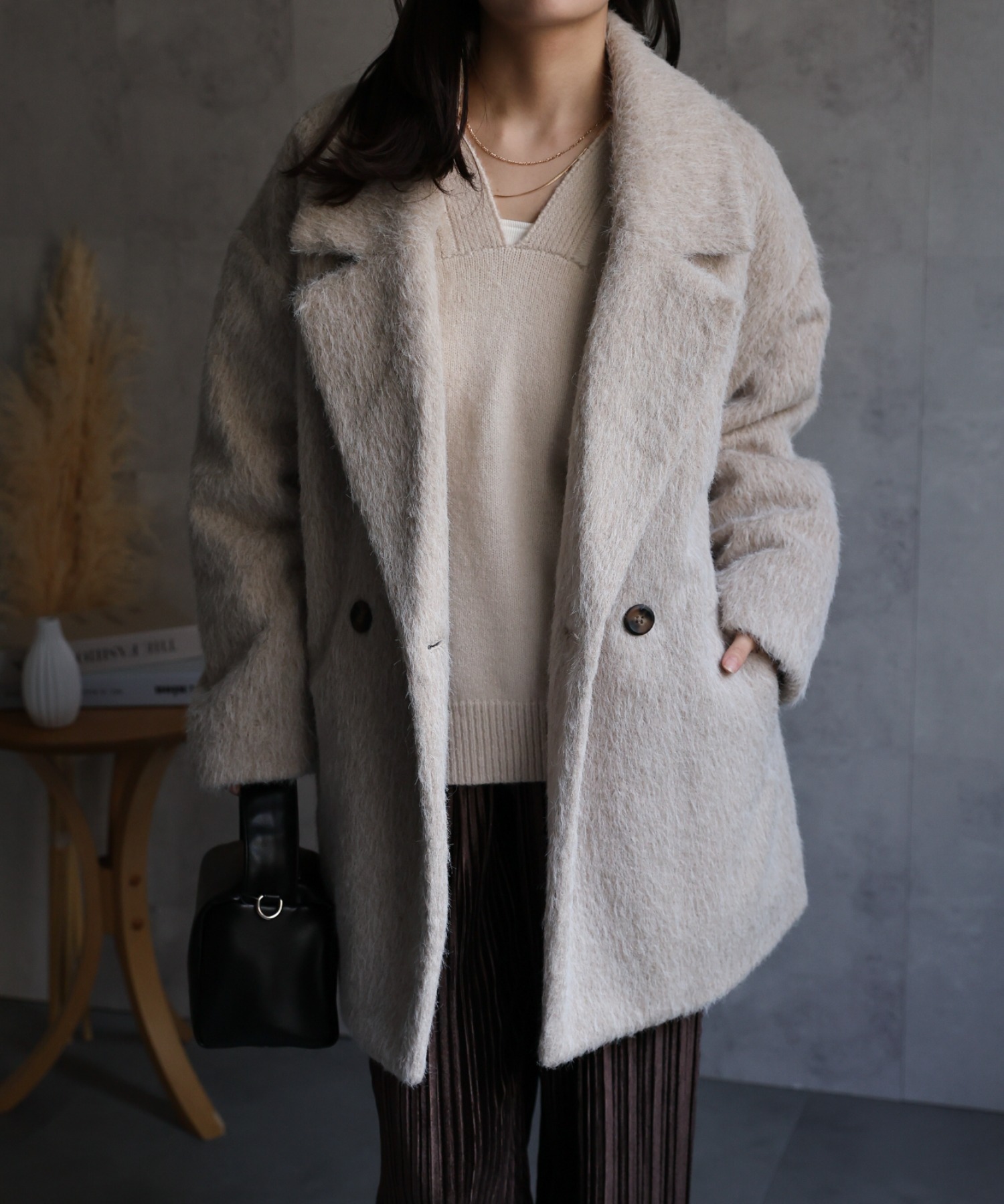 model：156cm 着用サイズ：FREE