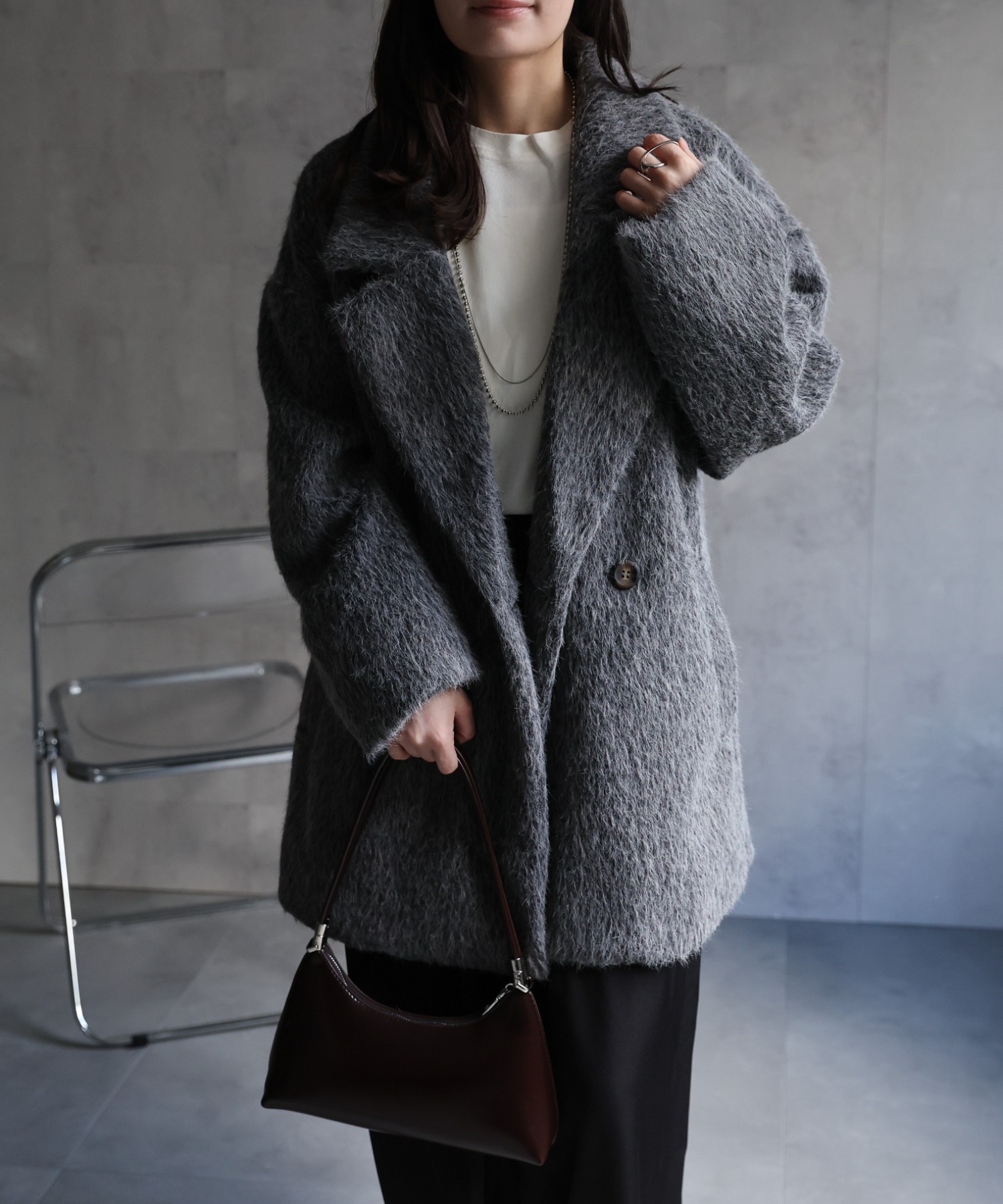 model：156cm 着用サイズ：FREE
