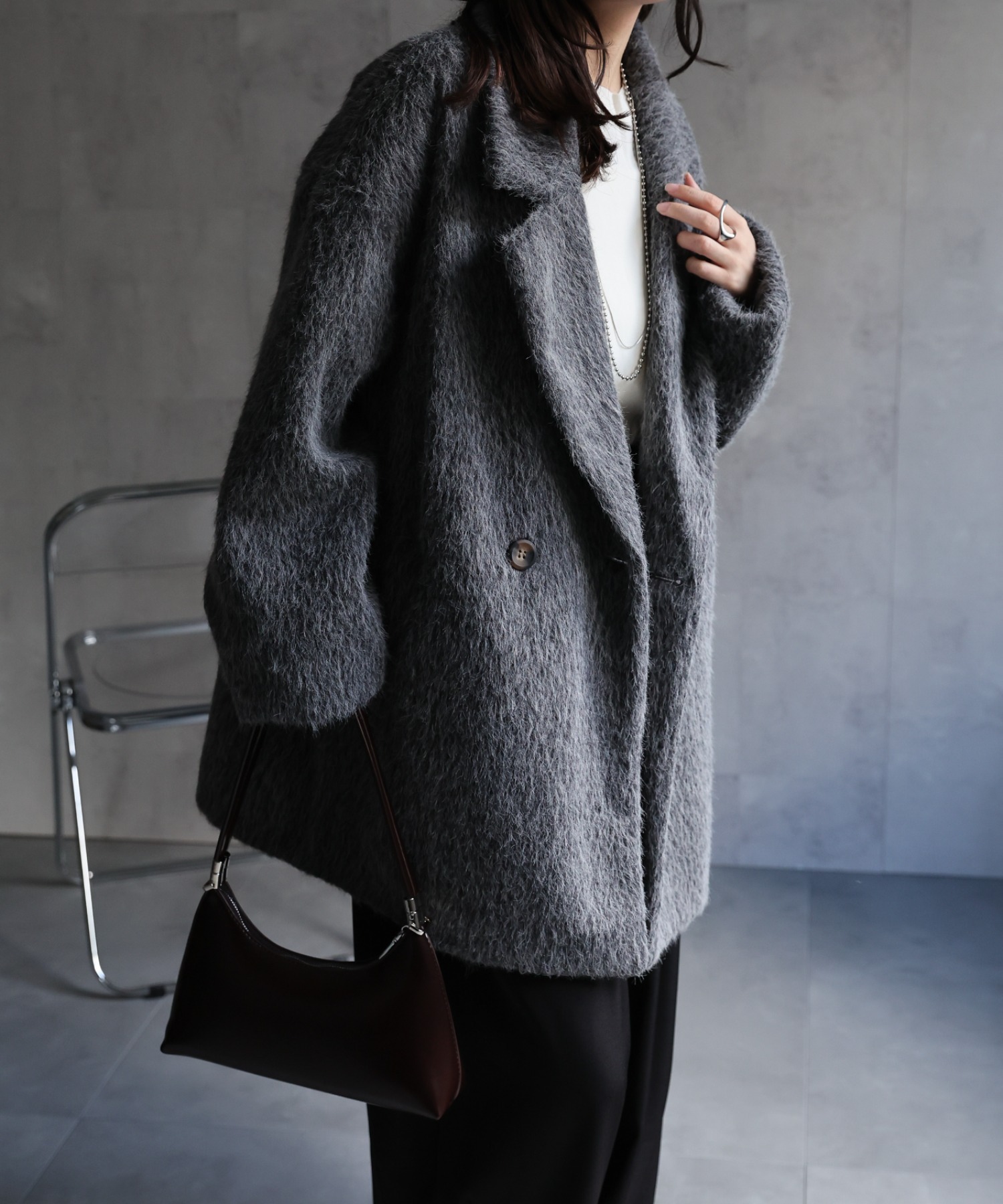 model：156cm 着用サイズ：FREE