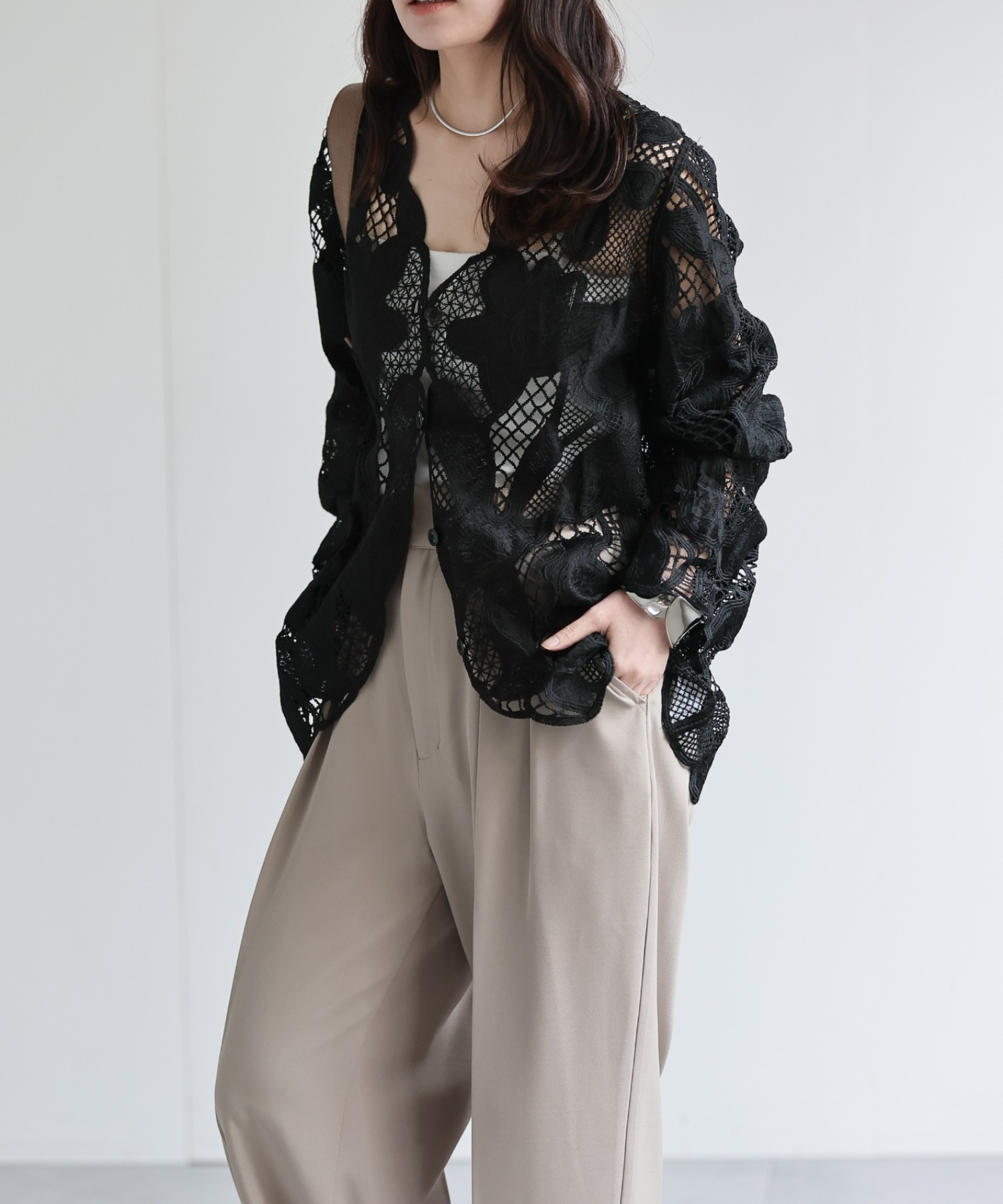model：156cm 着用サイズ：FREE