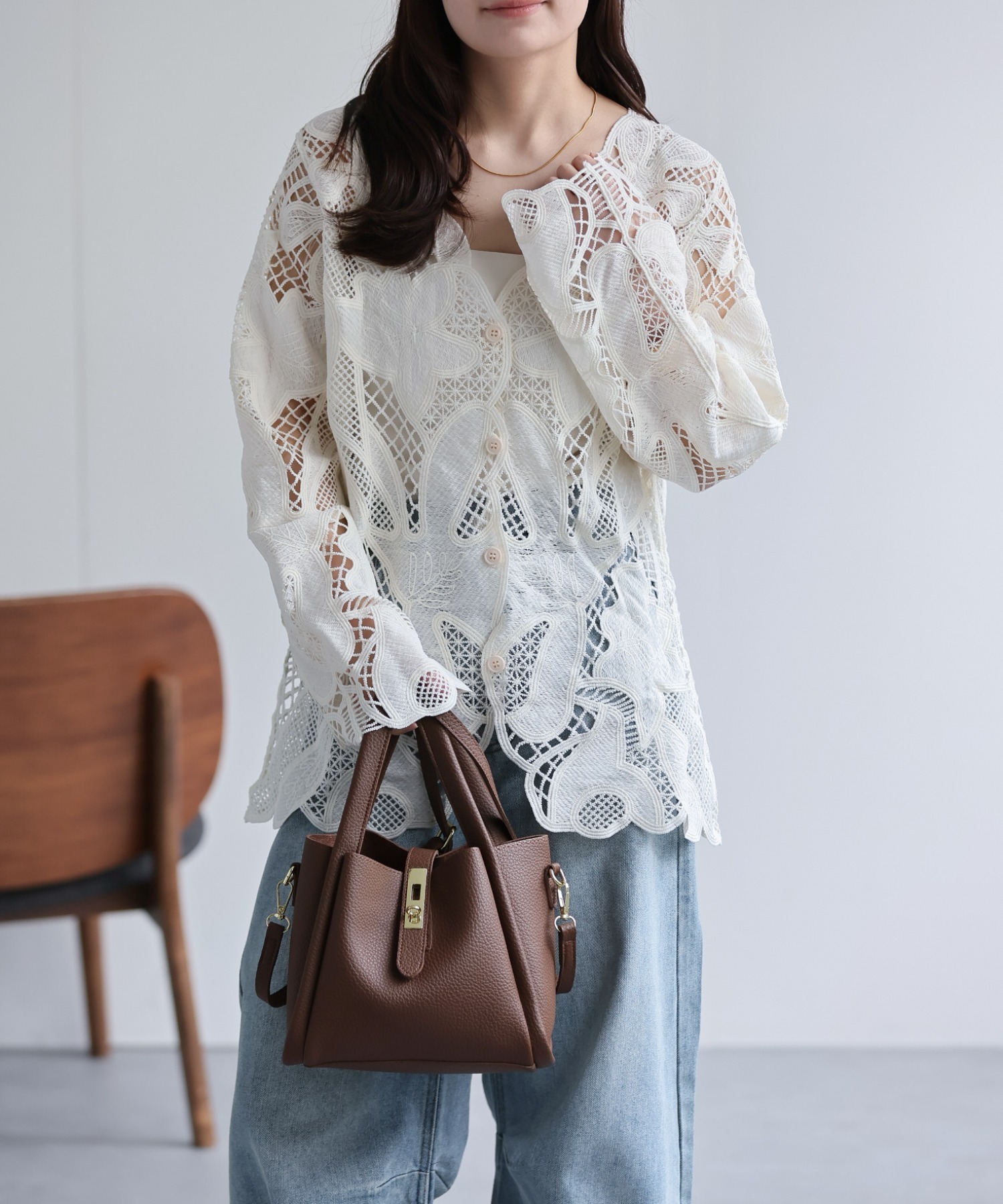 model：156cm 着用サイズ：FREE