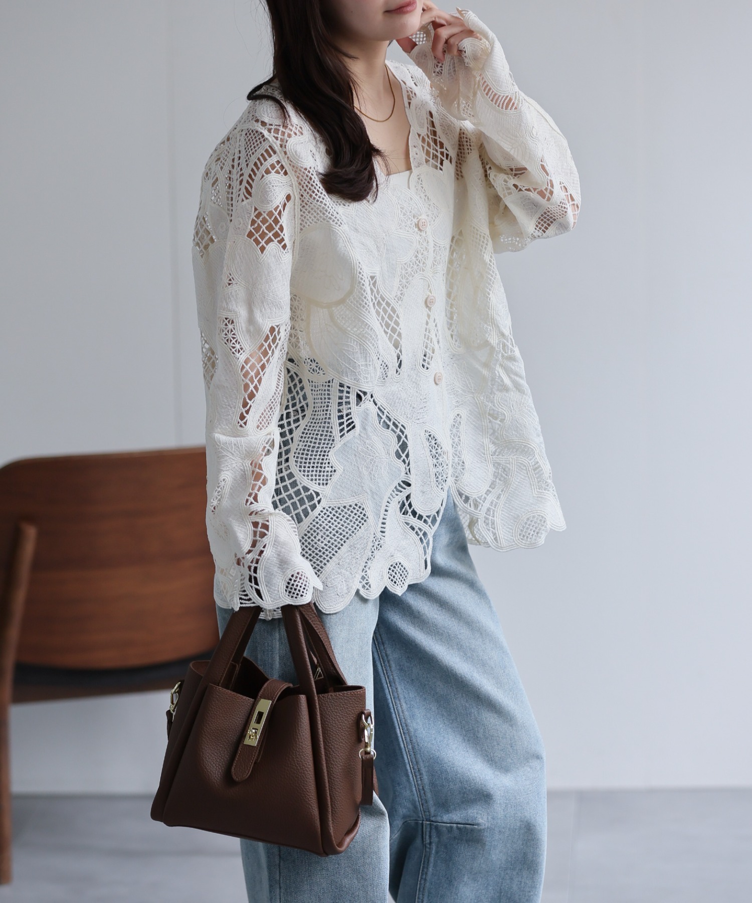 model：156cm 着用サイズ：FREE
