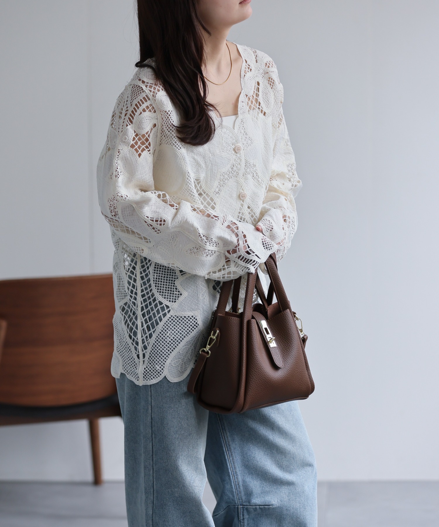 model：156cm 着用サイズ：FREE