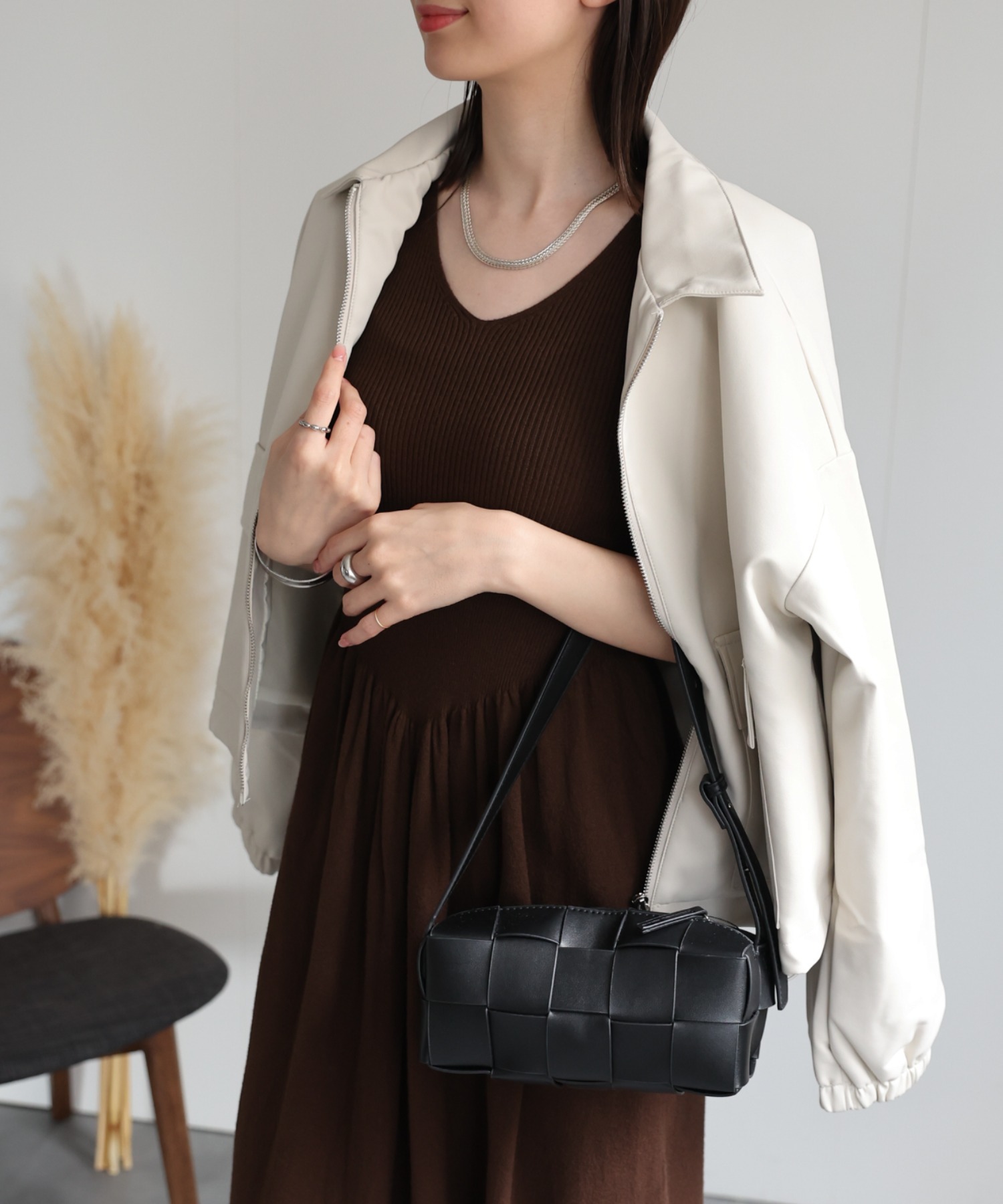 model：162cm 着用サイズ：F