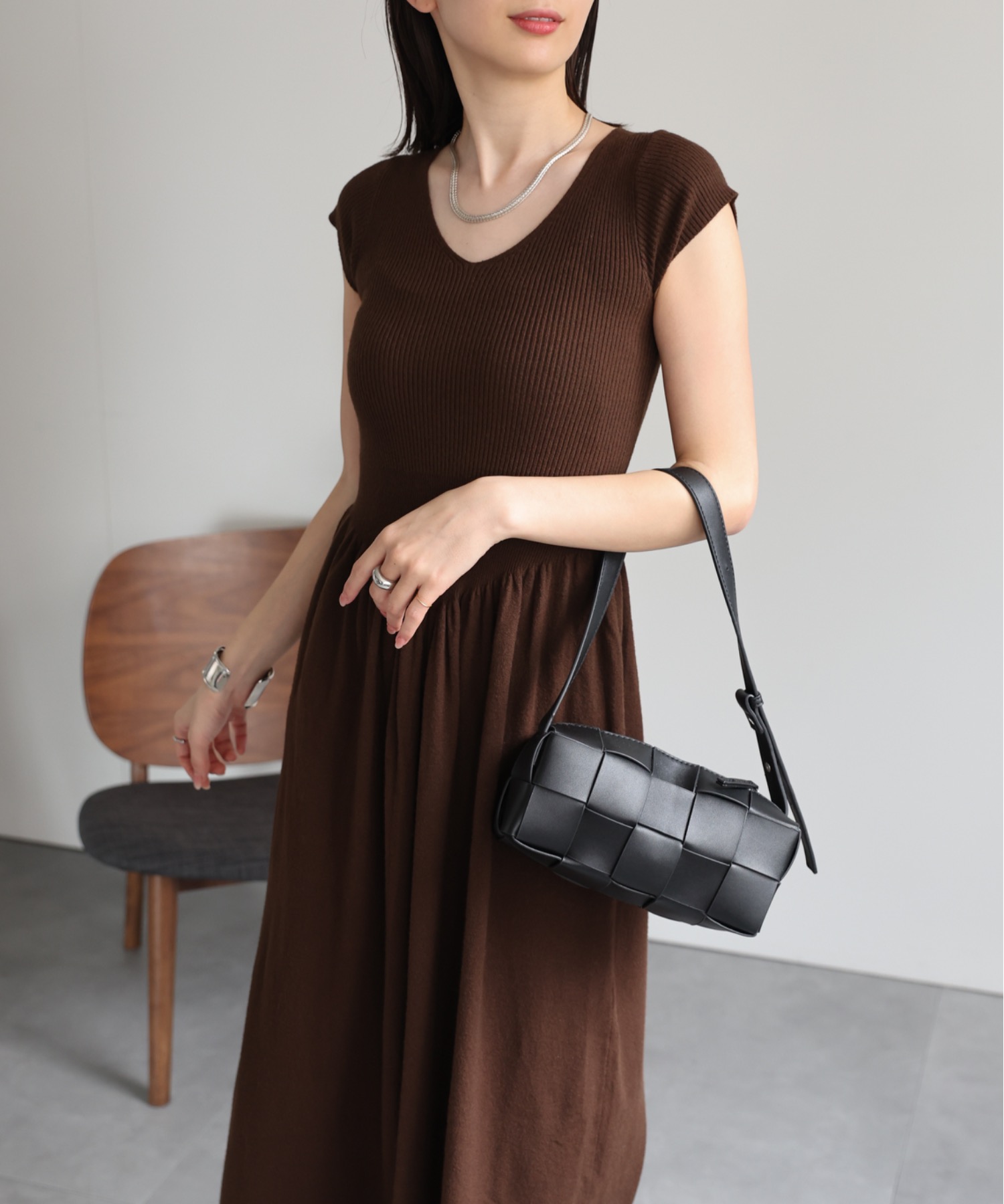 model：162cm 着用サイズ：F